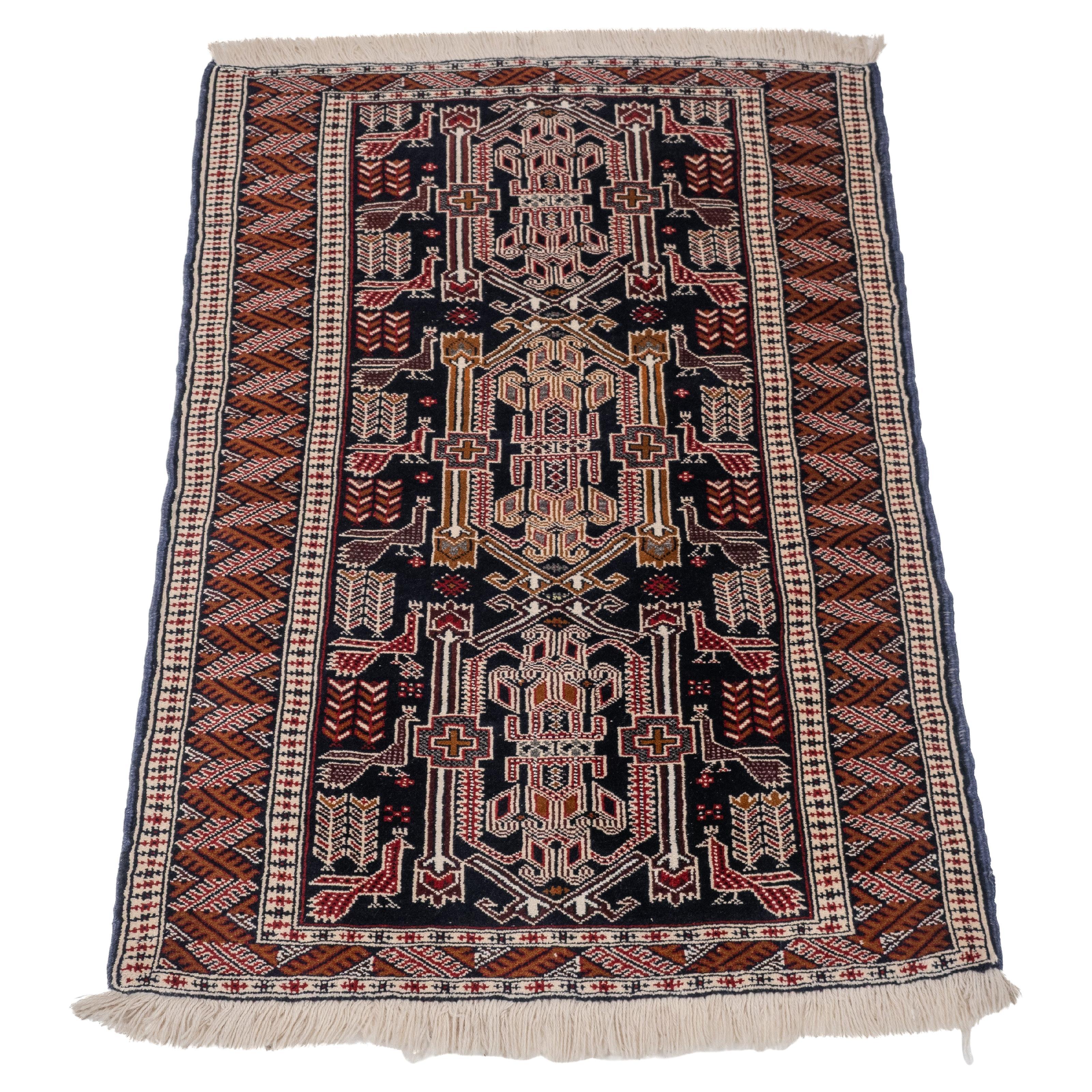 Baluch Afghan Persian Handwoven Small Rug 146 x 97 cm (Oriental Carpet Balouch)