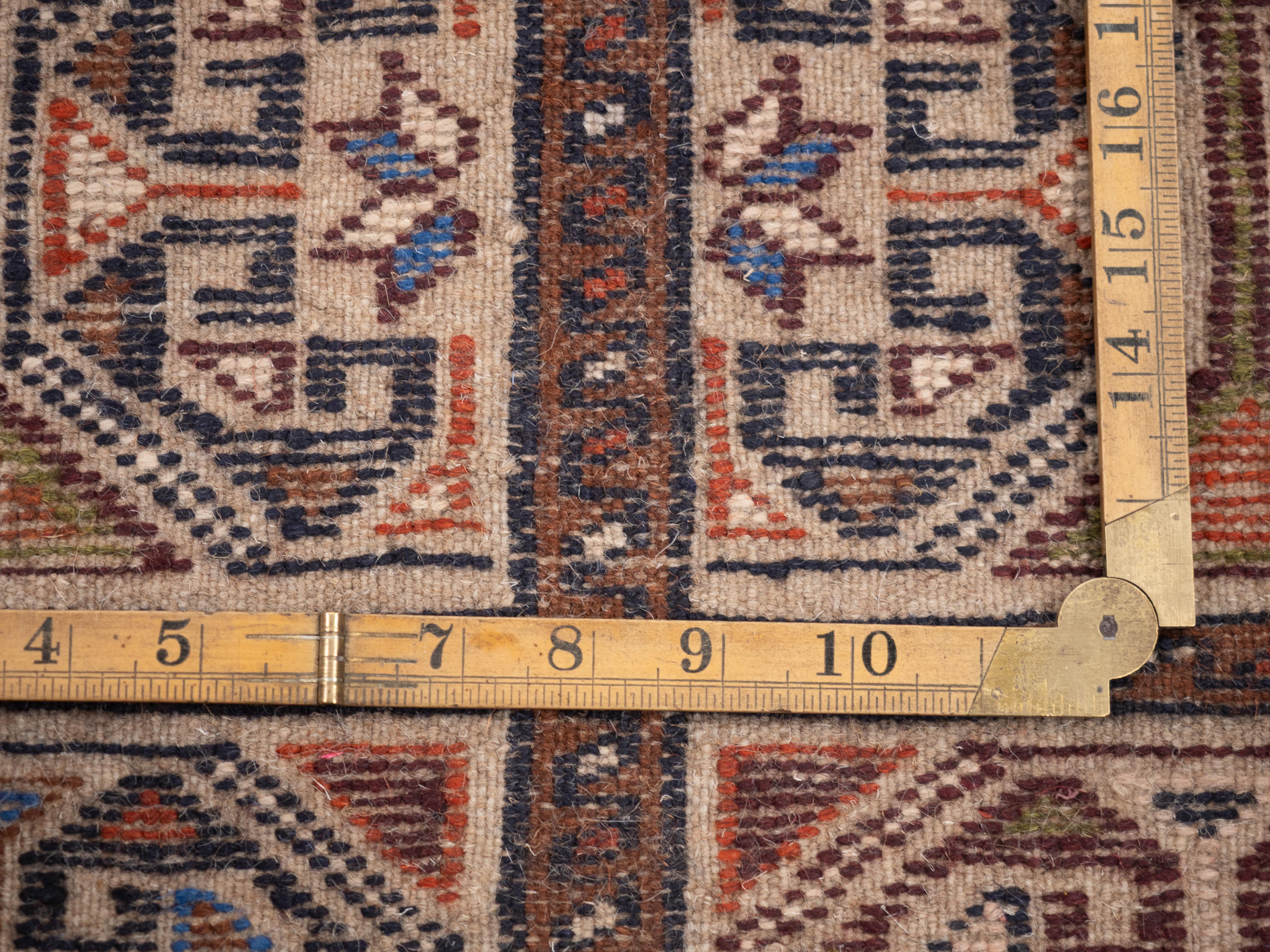 Baluch Afghan Persian part Kilim Handwoven Rug 218 x 129 cm (Tappeto a tessitura piatta) in vendita 10