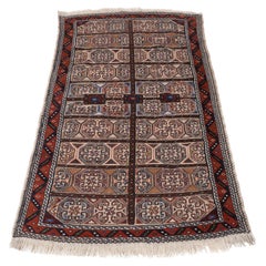 Baluch Afghan Persian part Kilim Handwoven Rug 218 x 129 cm (Flat-Weave Carpet)