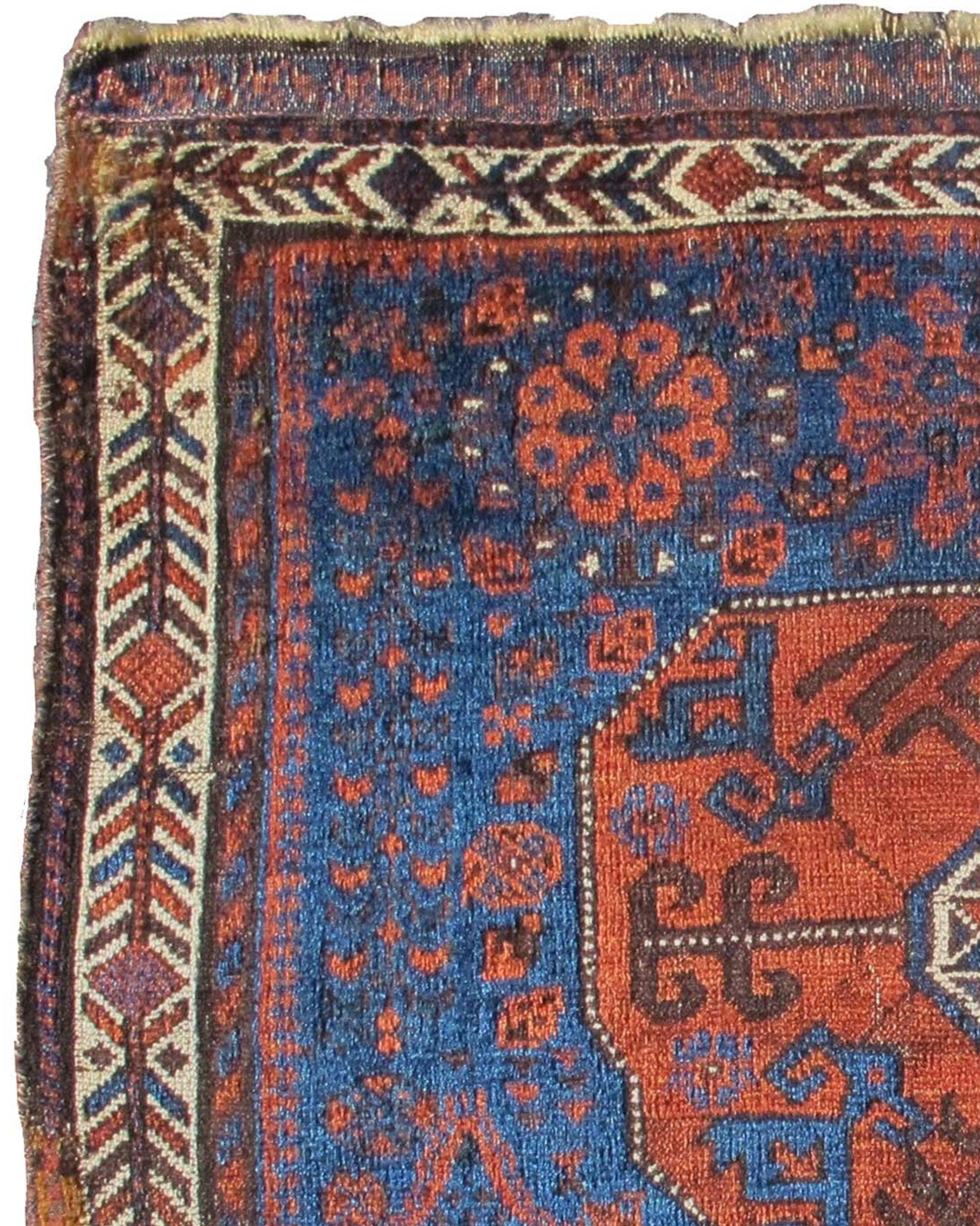 Persian Baluch Bag Face Rug, Late 19th Century For Sale