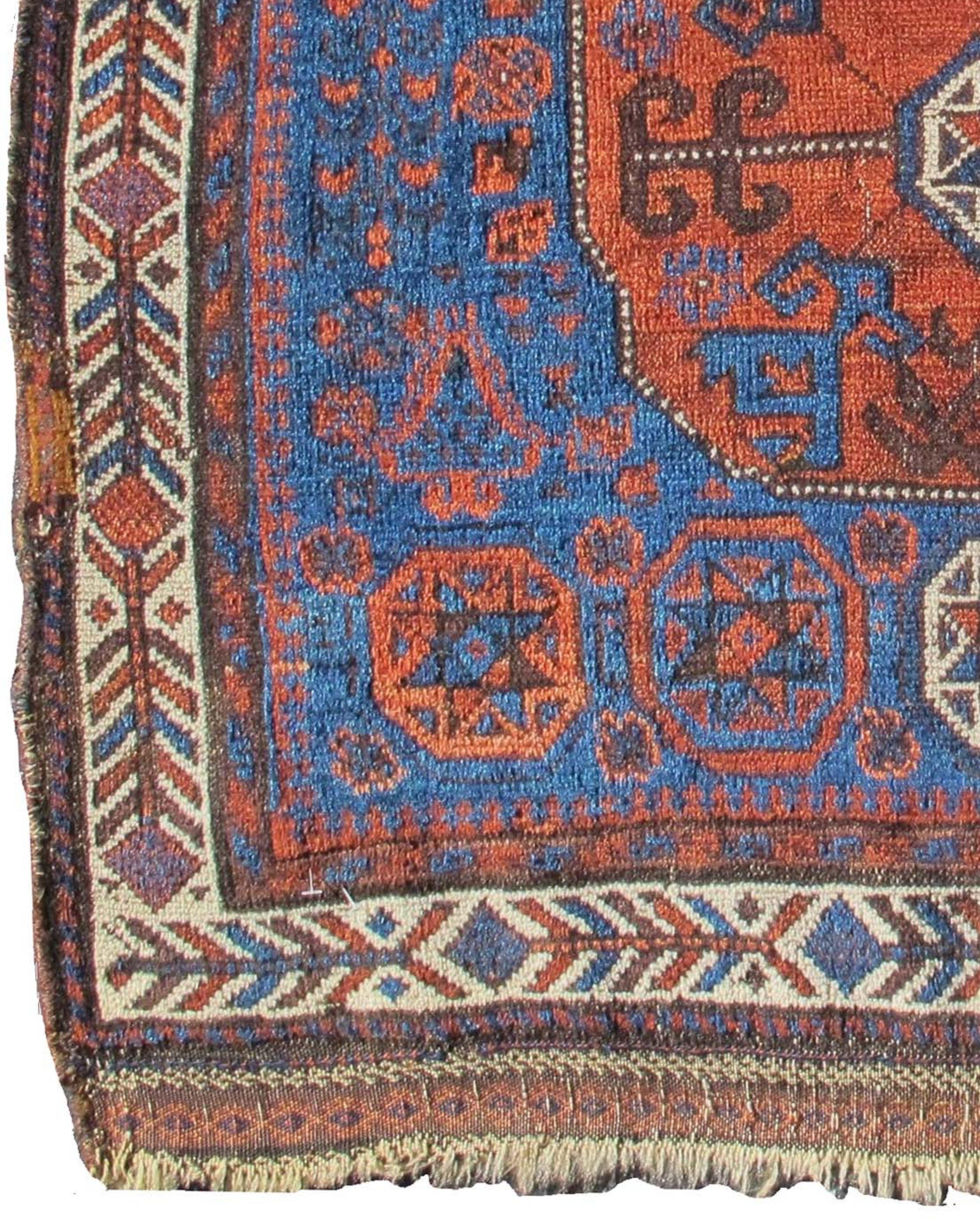 Hand-Knotted Baluch Bag Face Rug, Late 19th Century For Sale