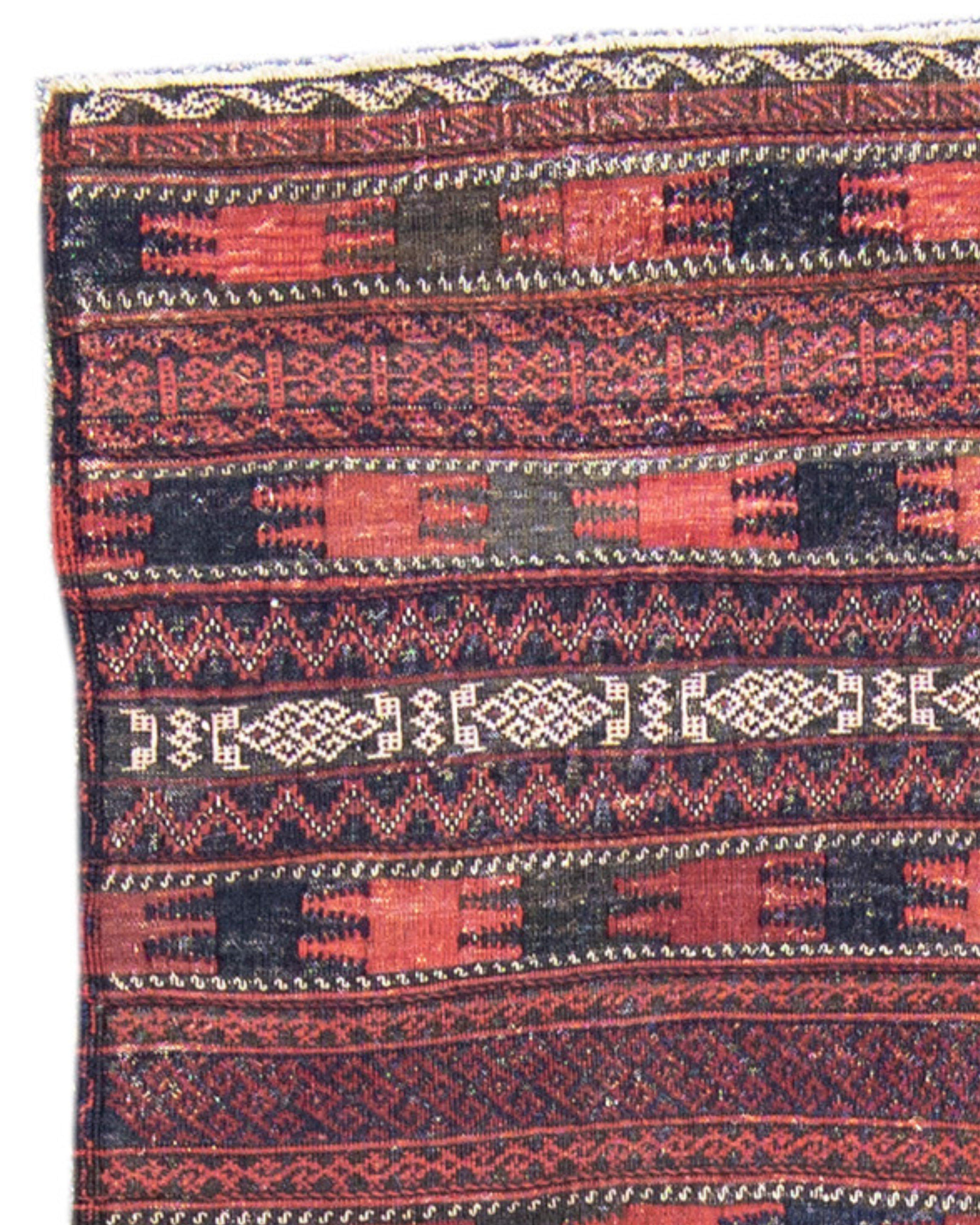 Persian Baluch Flat-Woven Rug, c. 1900 For Sale