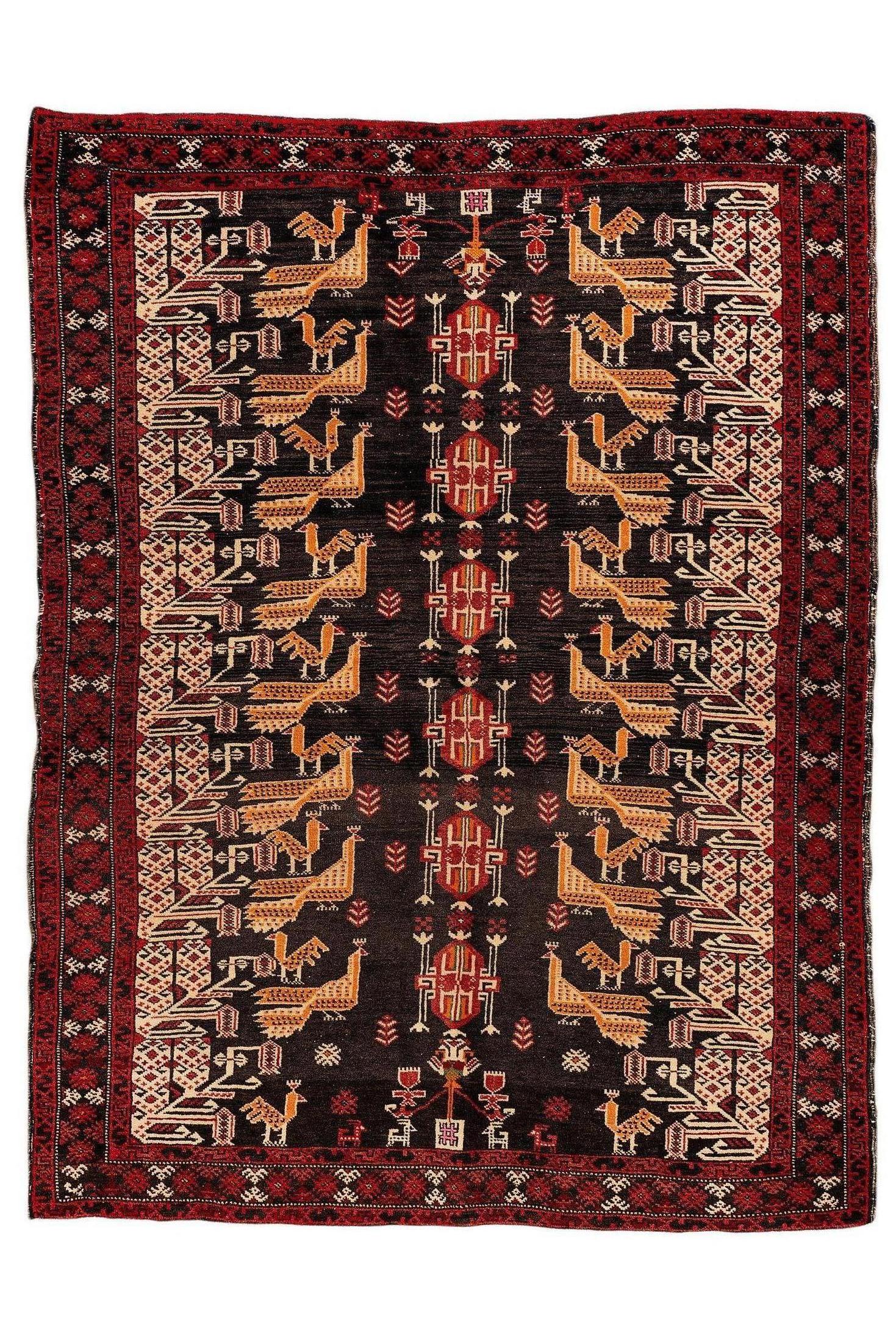 Hand-Knotted Baluch Rug For Sale