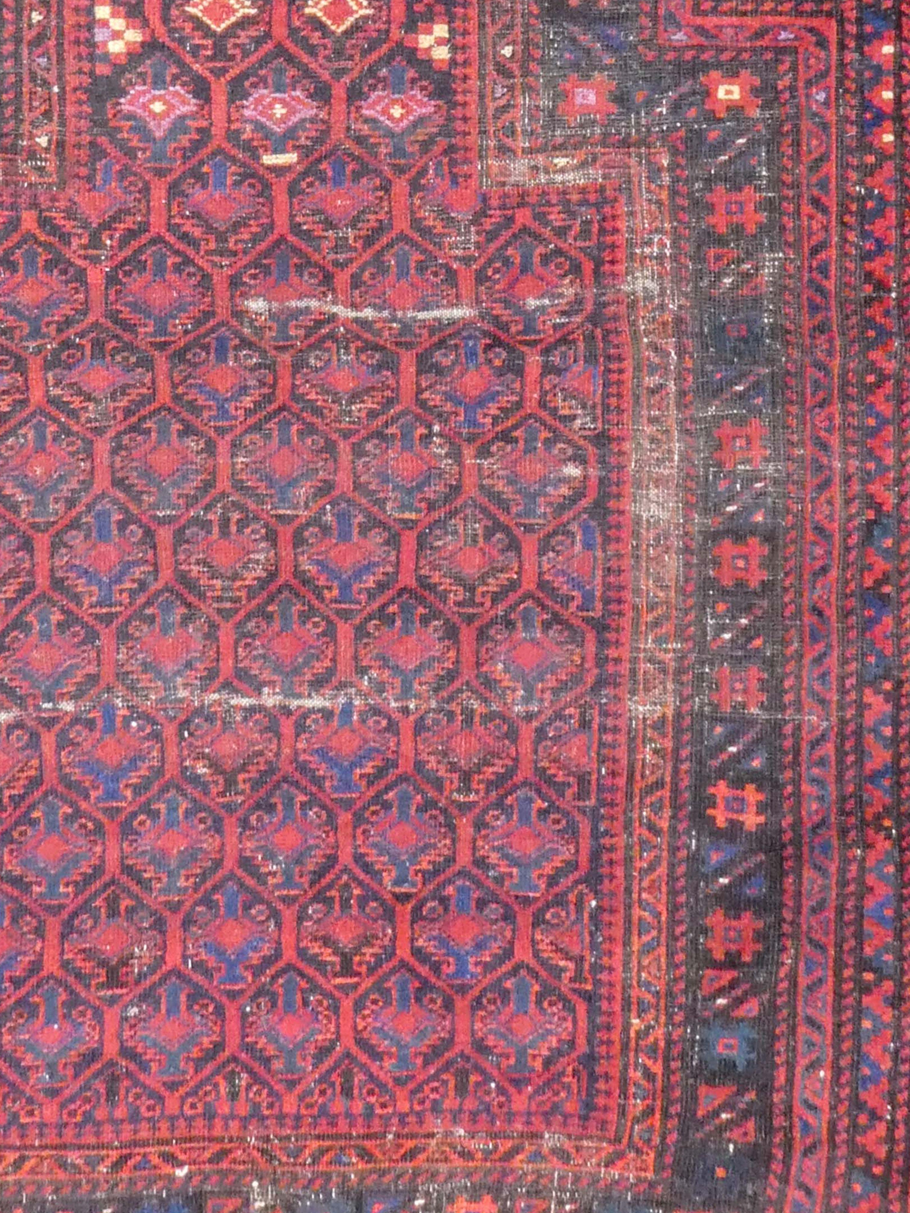 Belutschischer Gebetsteppich, um 1900 (Handgeknüpft) im Angebot