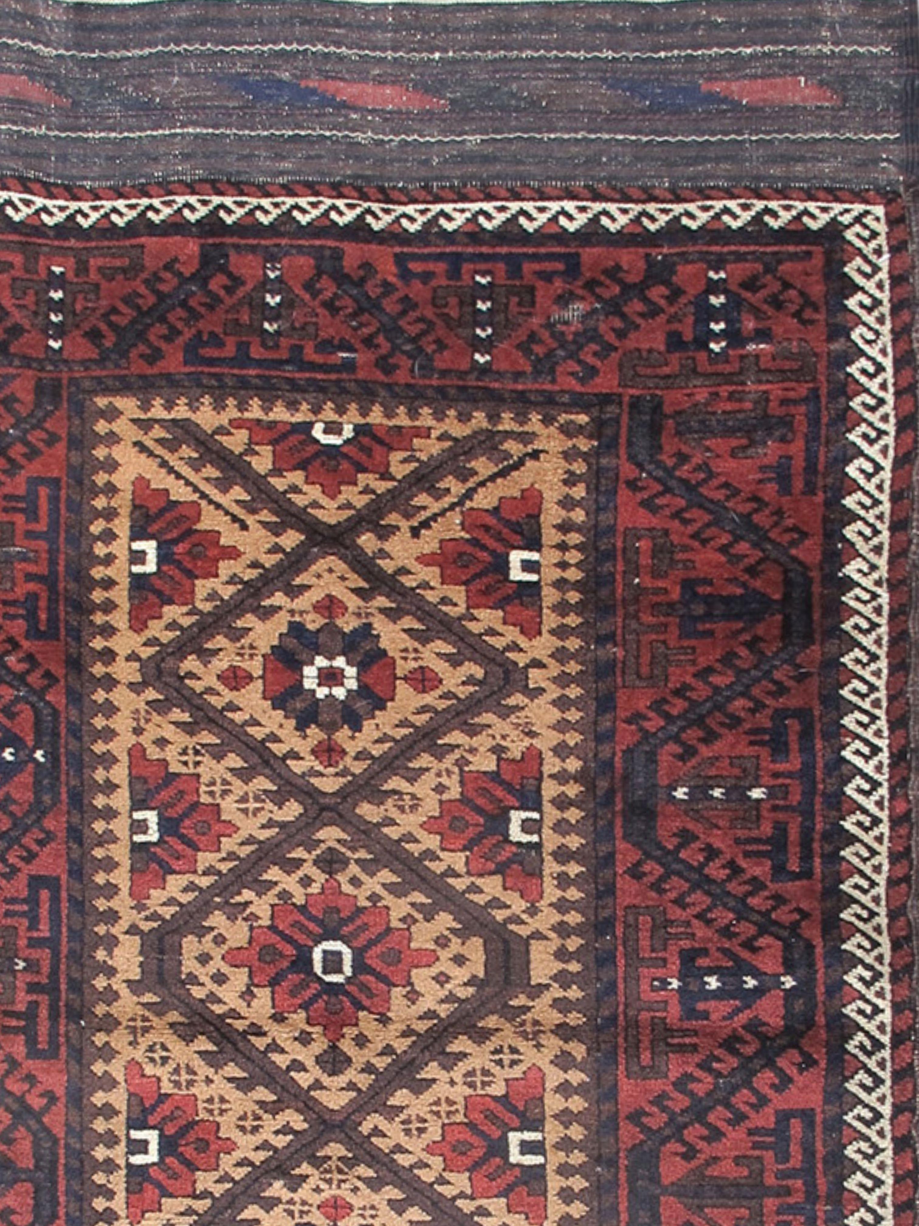 Noué à la main Tapis baloutche, C.C. 1900 en vente