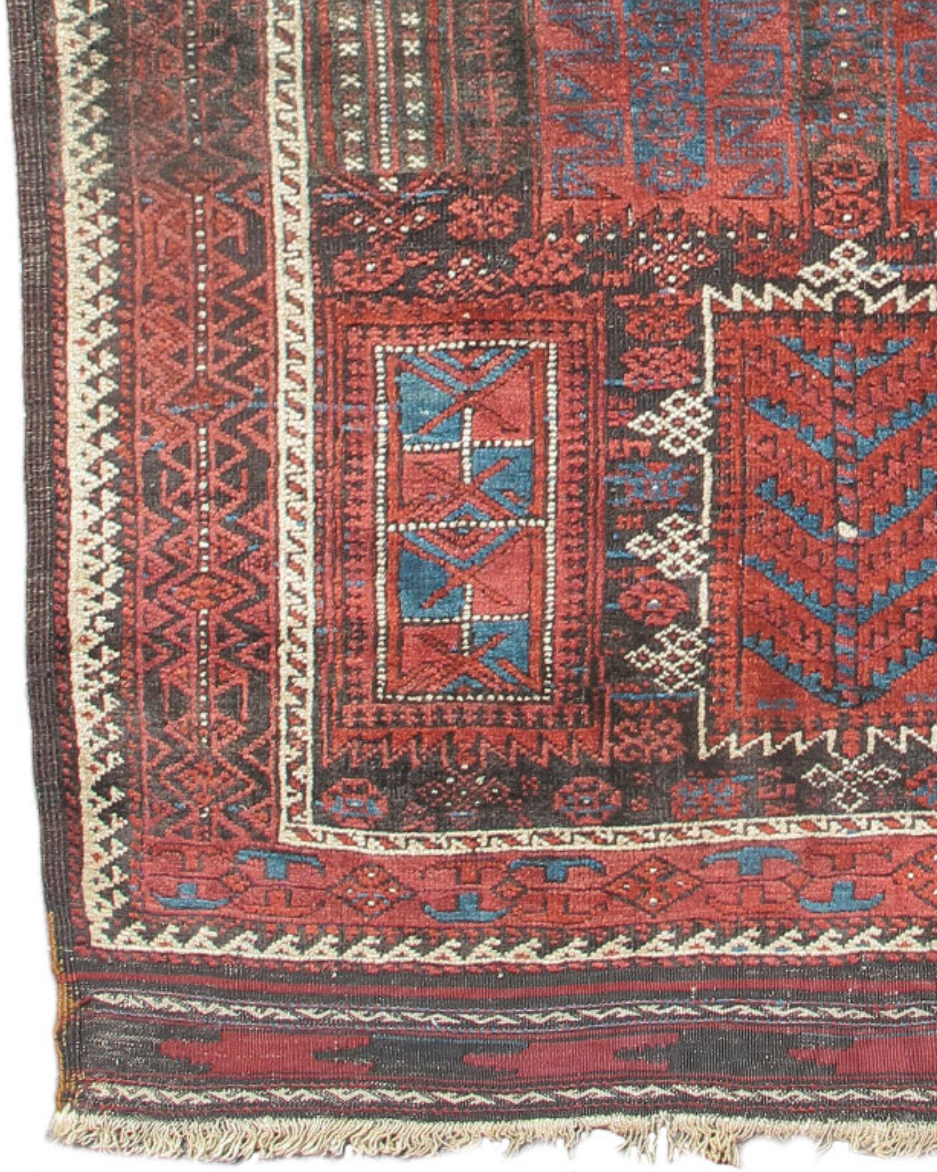 Hand-Knotted Baluch Rug, c. 1900 For Sale