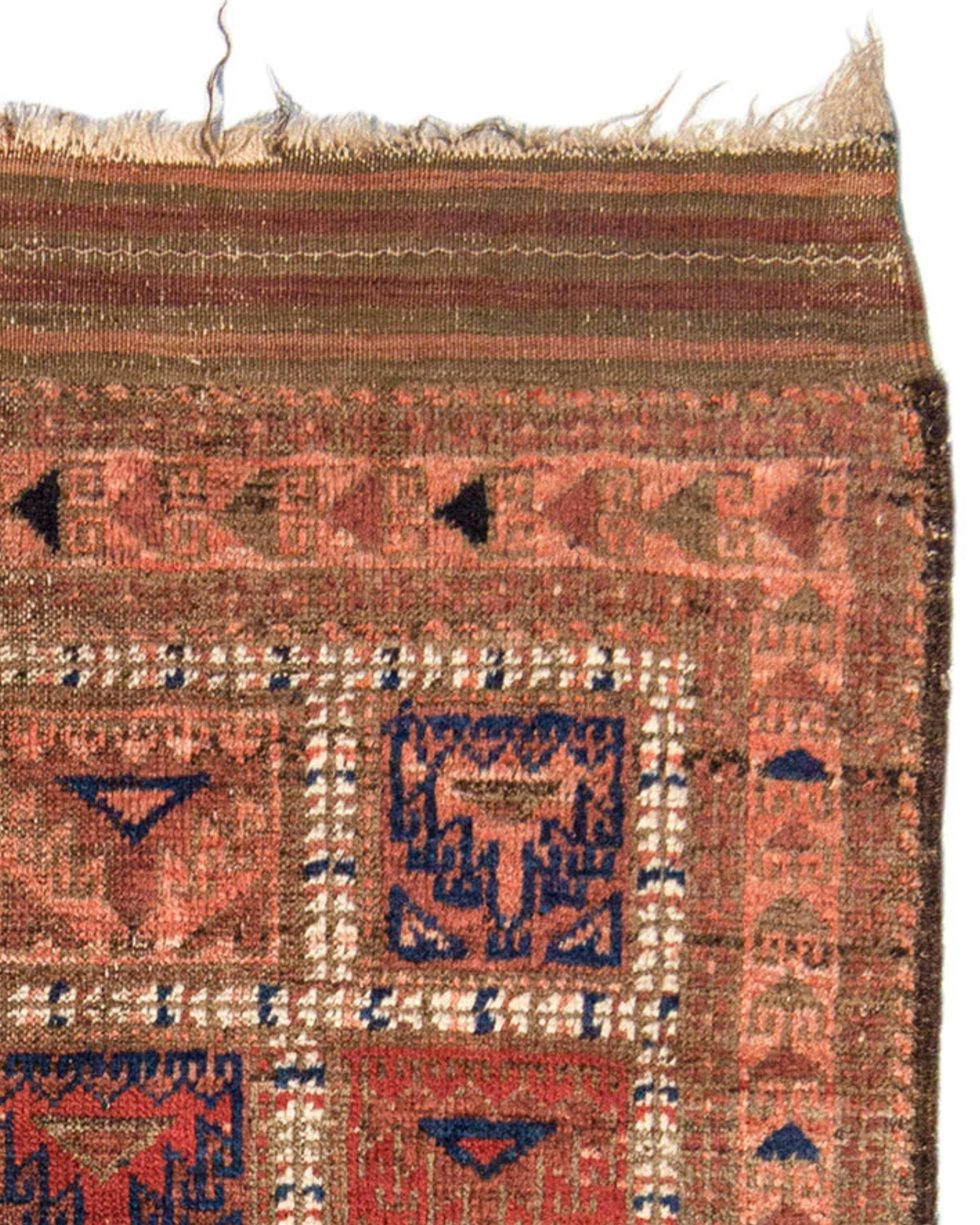 Hand-Knotted Baluch Rug, Late 19th Century For Sale