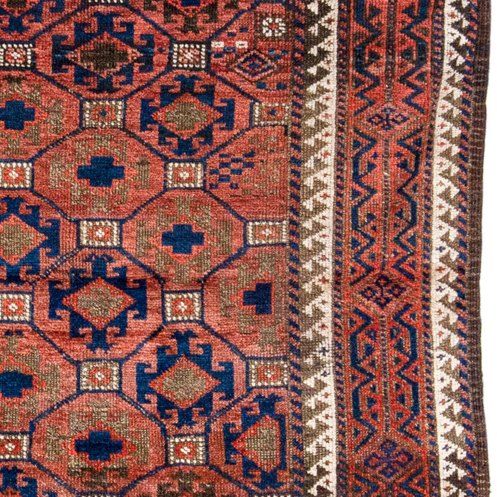 Hand-Knotted Baluch Rug, Late 19th Century For Sale