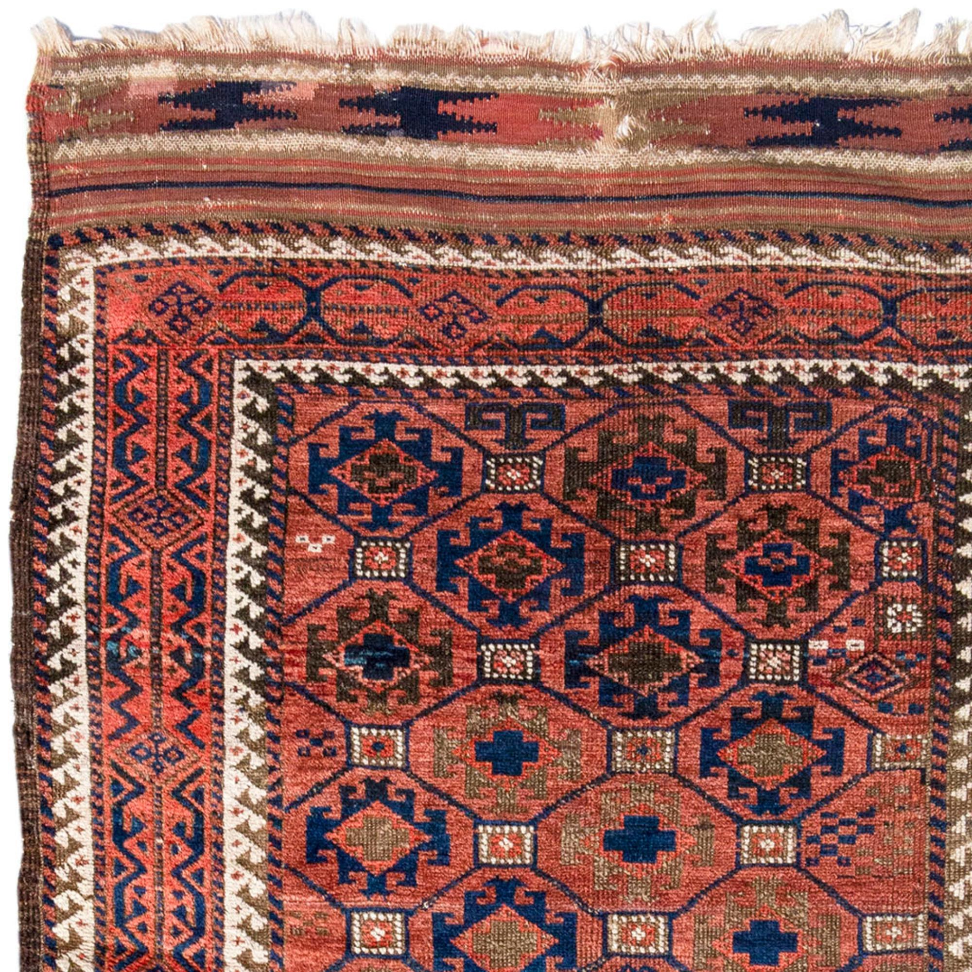 Wool Baluch Rug, Late 19th Century For Sale