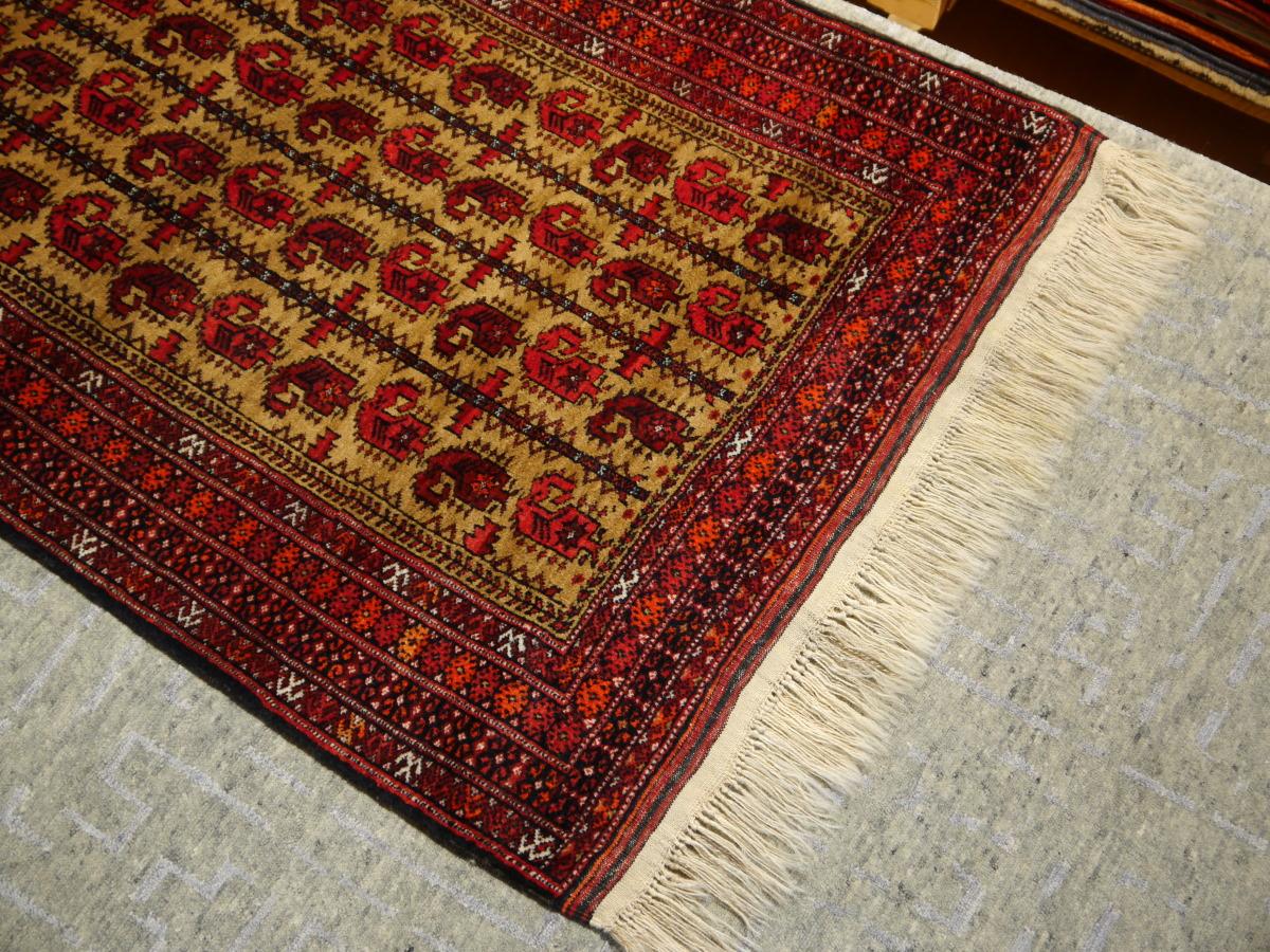 Wool Baluch Rug Vintage Prayer Carpet hand-knotted Semi Antique 5 x 3 ft