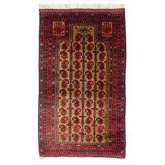 Baluch Rug Vintage Prayer Carpet hand-knotted Semi Antique 5 x 3 ft