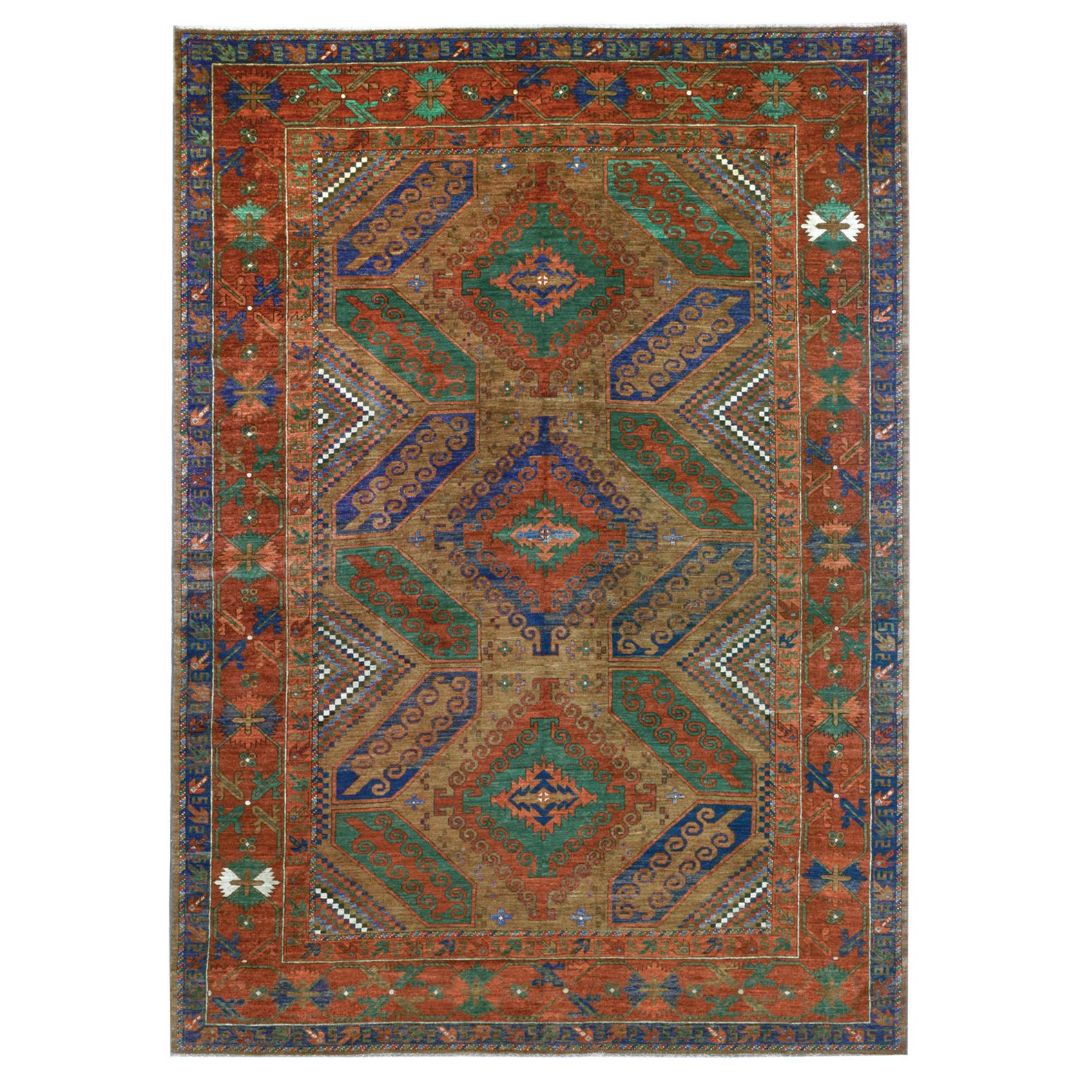 Baluchi Style Wool Area Rug For Sale