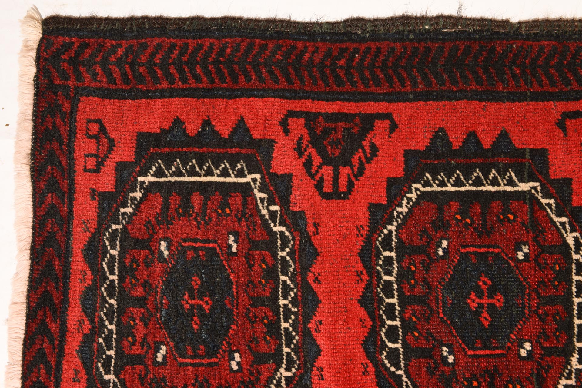 Central Asian Baluci Carpet with Bokara Design For Sale