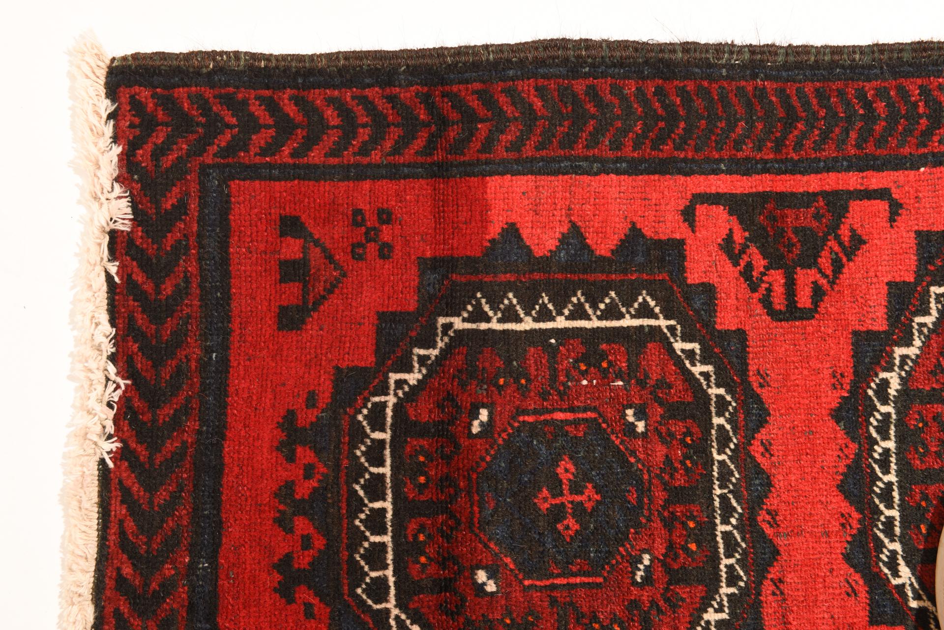 Wool Baluci Carpet with Bokara Design For Sale