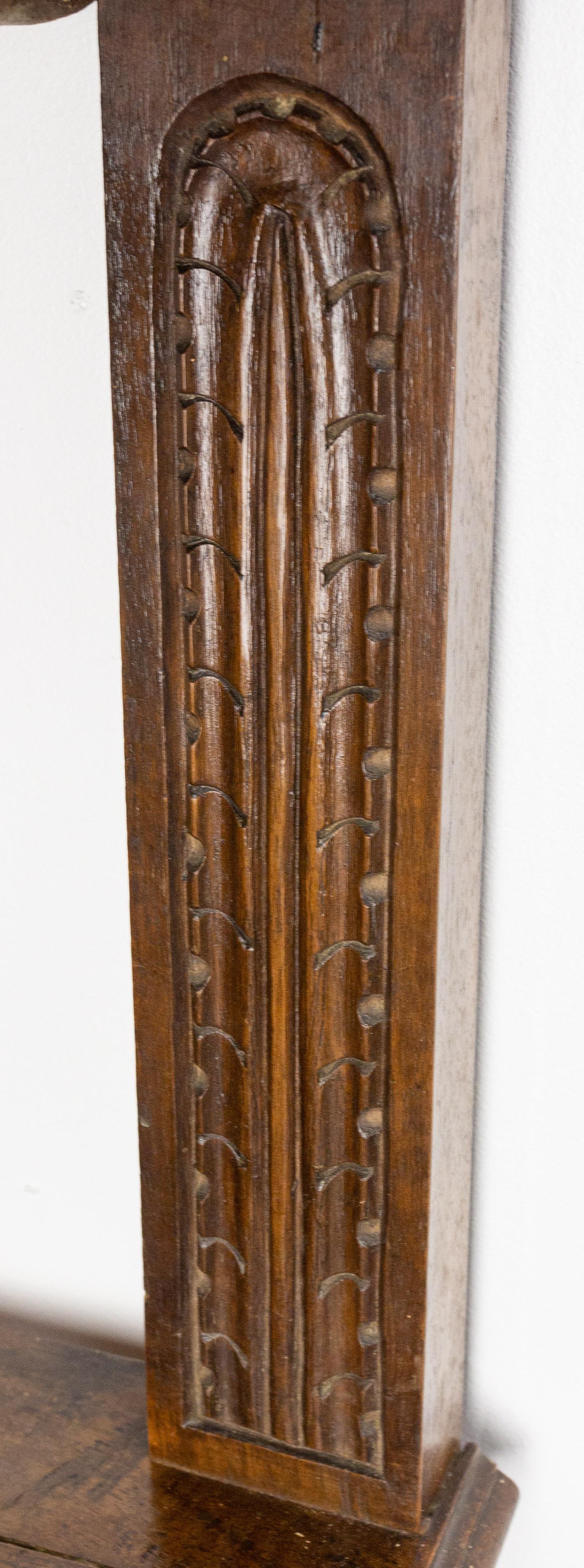 Baluster-Konsole oder Serviertisch mit Marmorplatte Louis XIII.-Stil, Französisch, spätes 19. Jahrhundert im Angebot 8