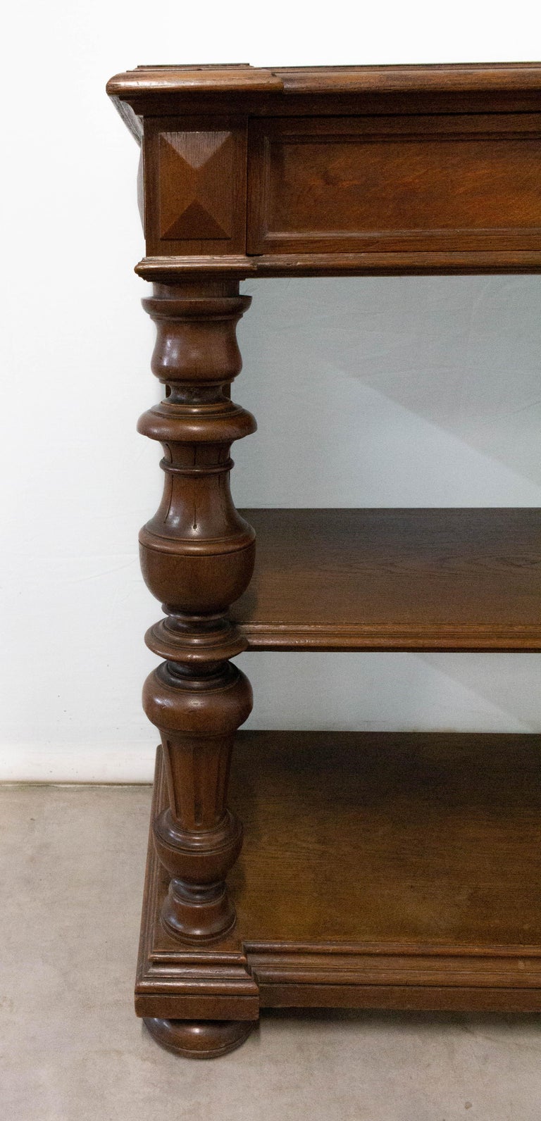 Baluster Console or Serving Table Zinc Top, French, Late 19th Century ...