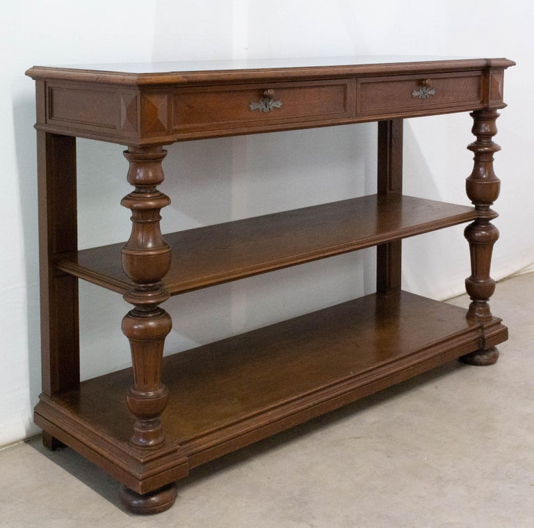 Baluster Console or Serving Table Zinc Top, French, Late 19th Century ...