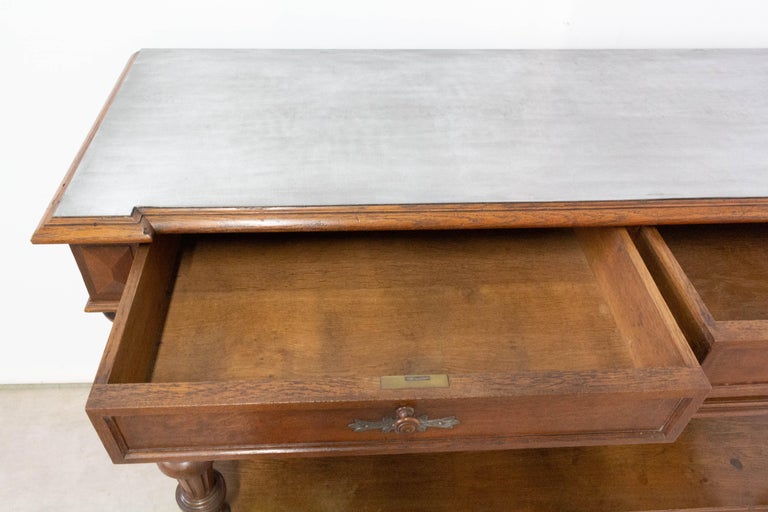 Baluster Console or Serving Table Zinc Top, French, Late 19th Century ...