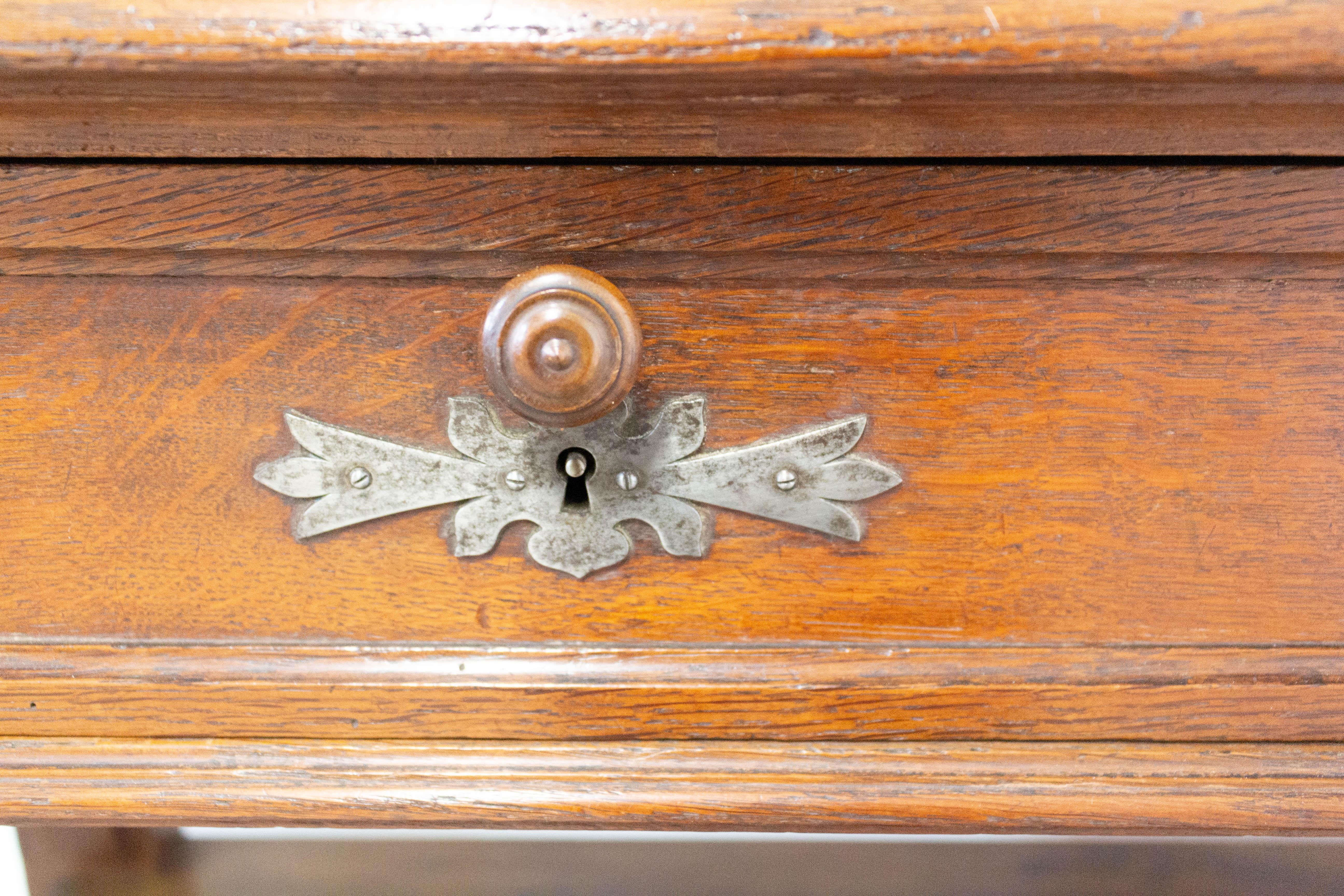 Baluster Console or Serving Table Zinc Top, French, Late 19th Century 4