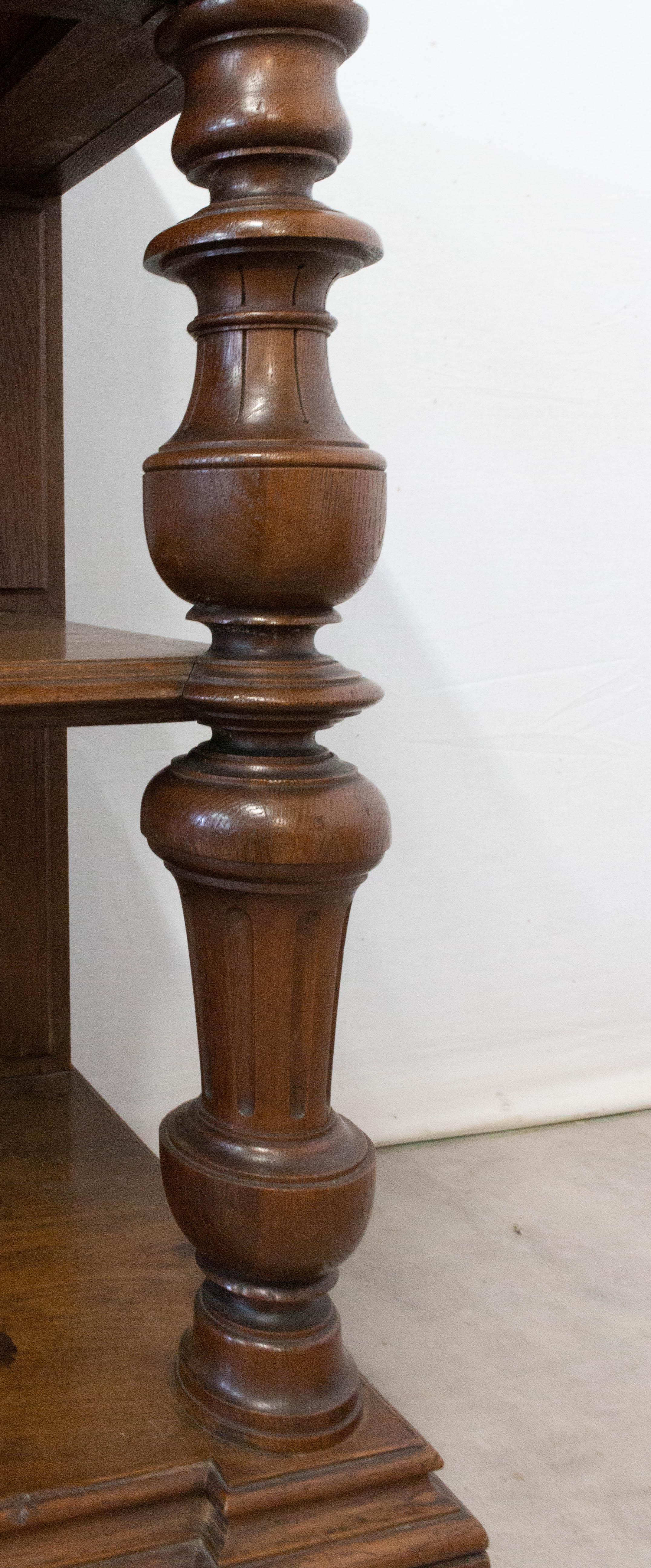 Baluster Console or Serving Table Zinc Top, French, Late 19th Century 6