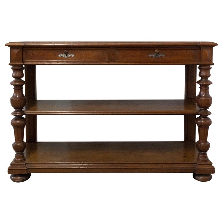 Baluster Console or Serving Table Zinc Top, French, Late 19th Century ...