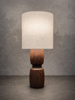 Walnut table lamp from Andrew Morris Design. Lampshade Included