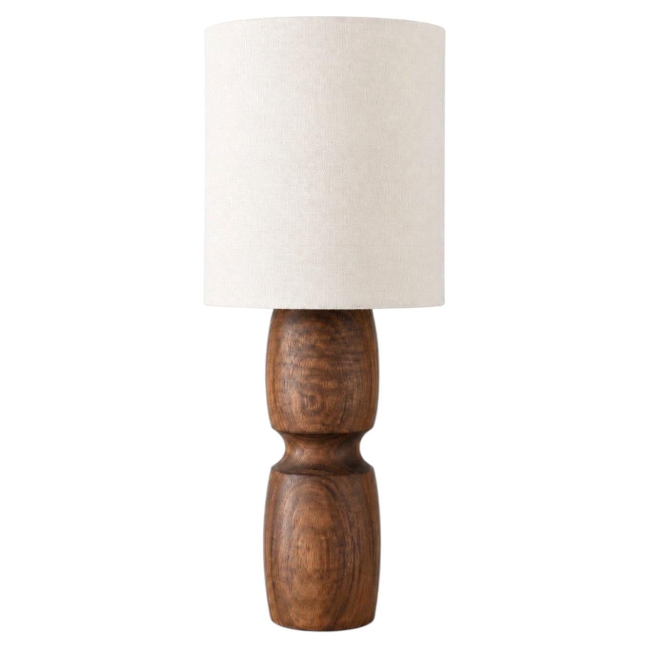 Walnut table lamp from Andrew Morris Design. Lampshade Included