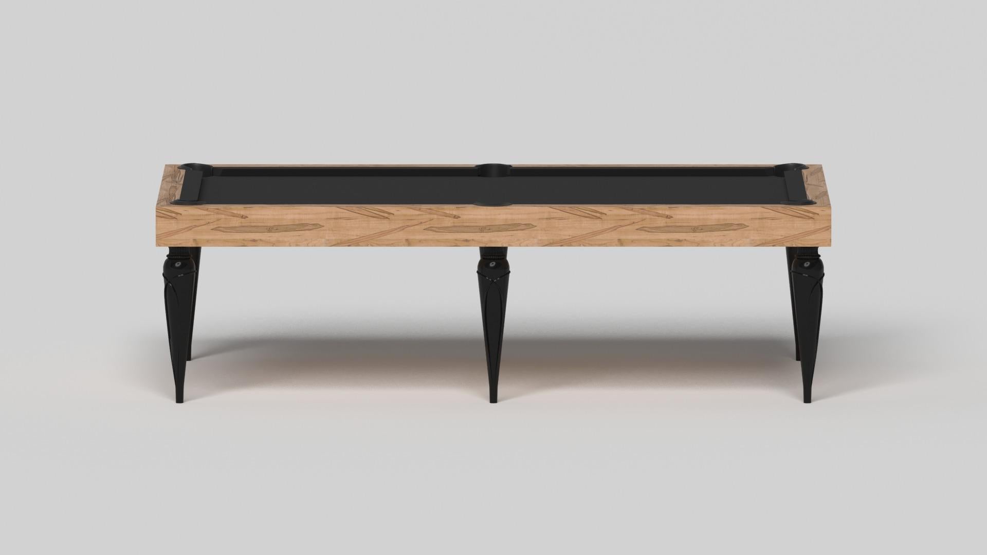 American Elevate Customs Don Pool Table / Solid Curly Maple Wood in 7'/8' - Made in USA For Sale
