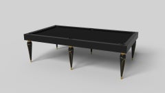 Elevate Customs Don Pool Table / Solid Pantone Black Color in 8.5' - Made in USA