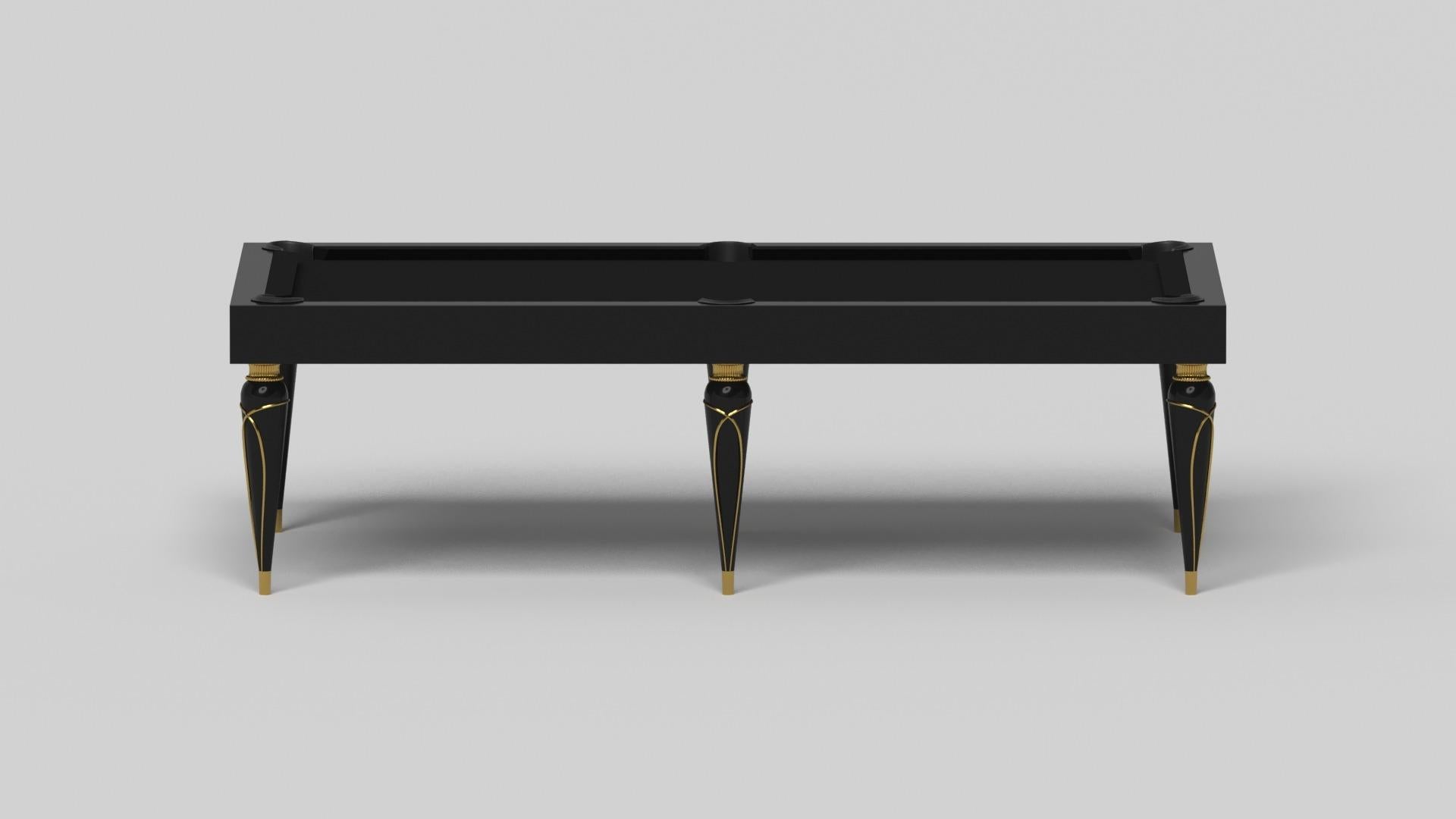 American Elevate Customs Don Pool Table / Solid Pantone Black Color in 8.5' - Made in USA For Sale