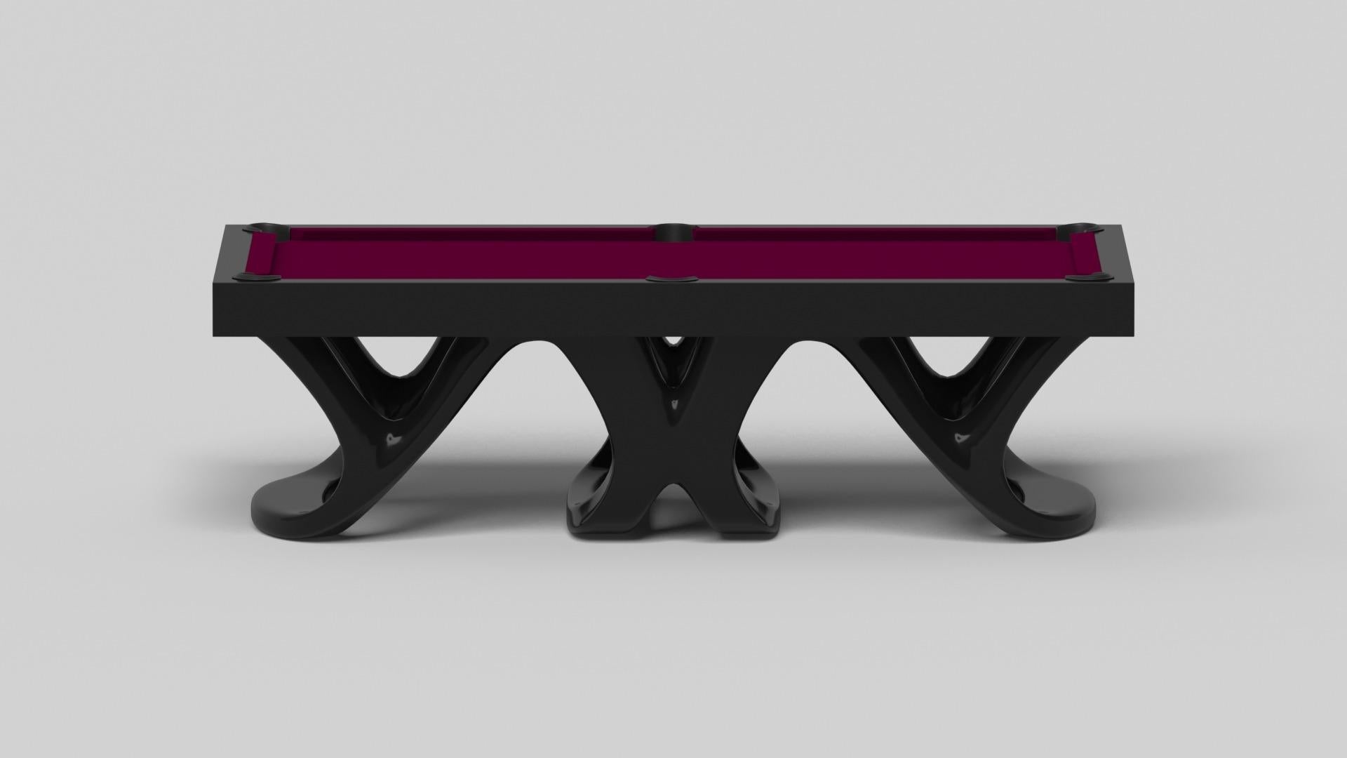 Americano Tavolo da biliardo Elevate Customs Draco / Colore nero pantone solido da 8,5