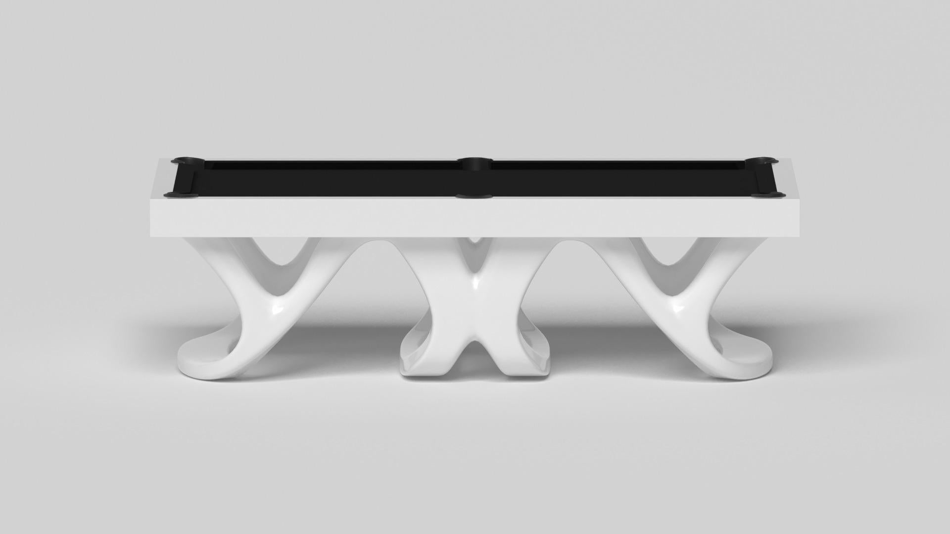 Elevate Customs Mesa de billar Draco / Blanco Pantone macizo en 8,5' - Made in USA Estadounidense en venta