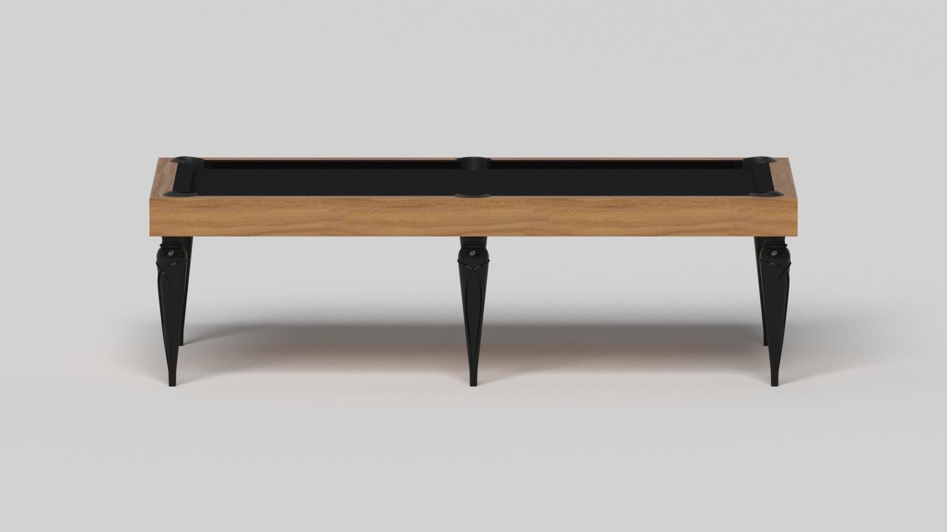 American Elevate Customs Don Pool Table / Solid Teak Wood in 9' - Made in USA For Sale