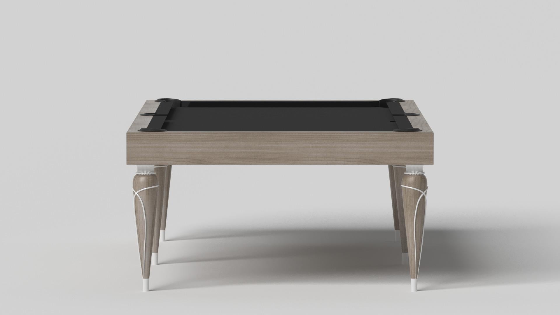 Modern Elevate Customs Don Pool Table / Solid White Oak Wood in 9' - Made in USA For Sale
