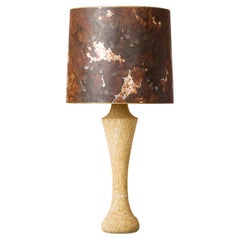 Lampe de table en forme de balustre en pierre de Gard - France 1970's
