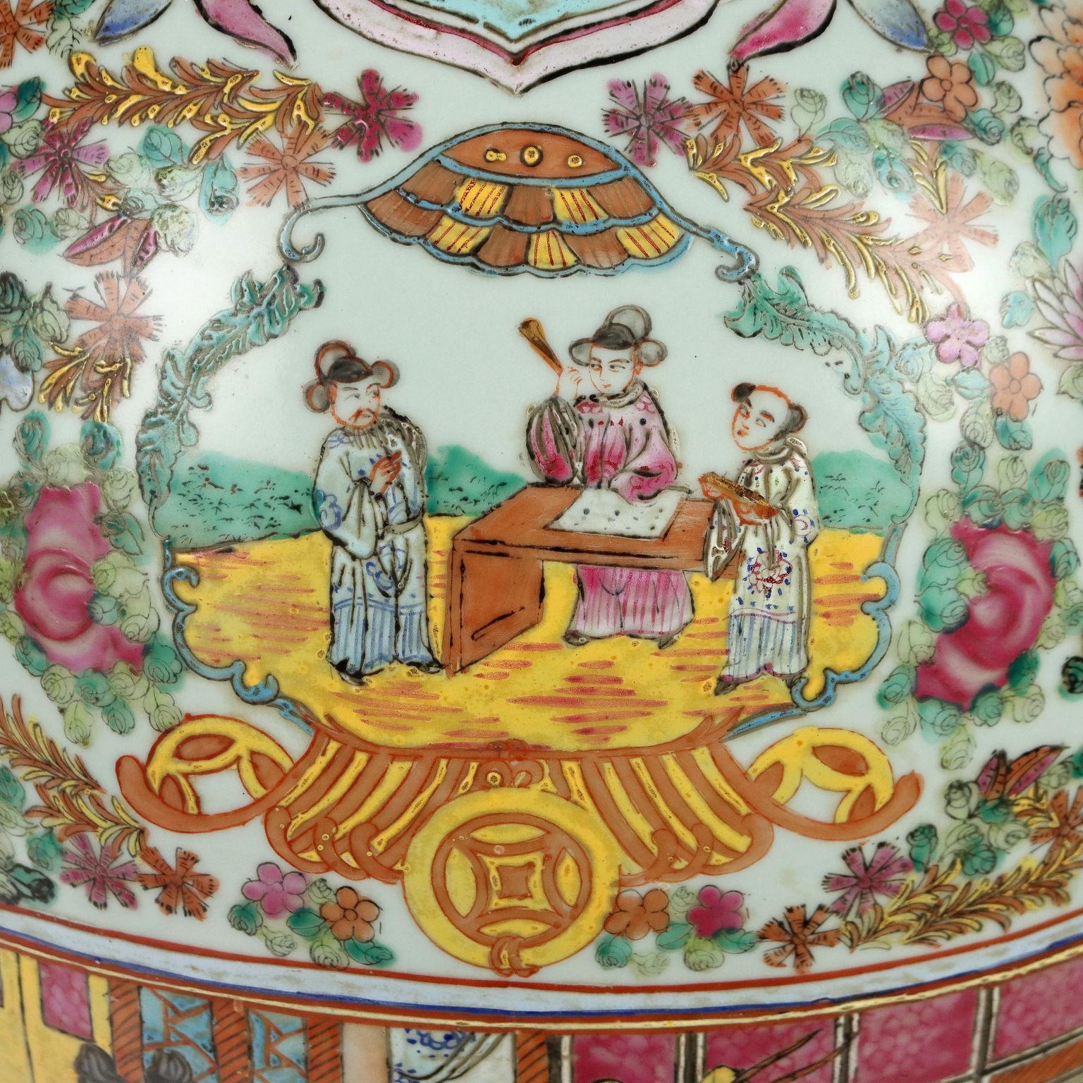 20th Century Baluster Vase Porcelain China xx Century For Sale