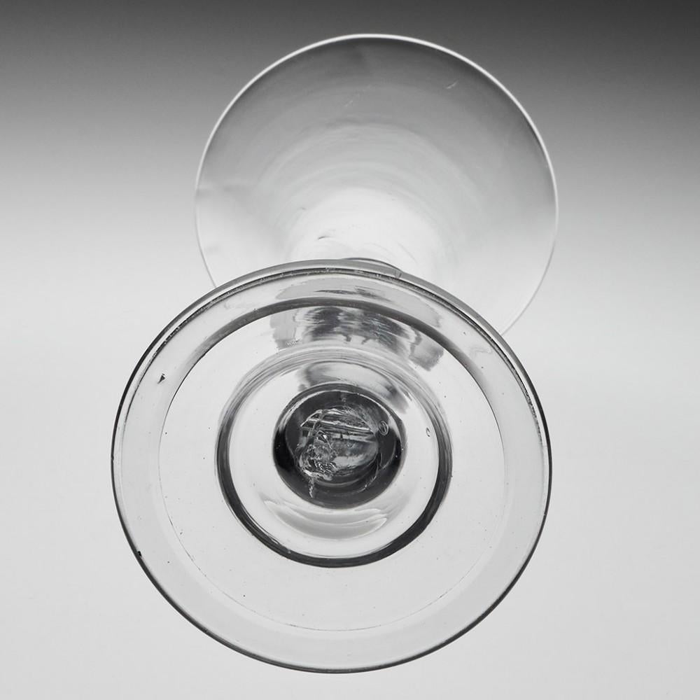 Baluster Wine Glass with Domed Foot, c1725 In Good Condition For Sale In Tunbridge Wells, GB