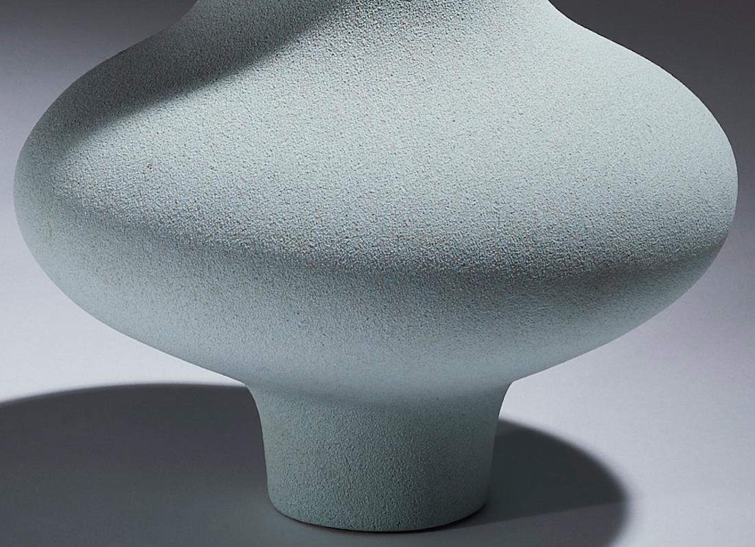 Balustrade Vase, 2016, (Ceramic, C. 13 in. h x 8.5 in. d, Object No.: 4145).

Turi Heisselberg Pedersen has, all through her career, strived to develop the vessel as abstract form and as an independent sculptural object.

As Turi notes “working in