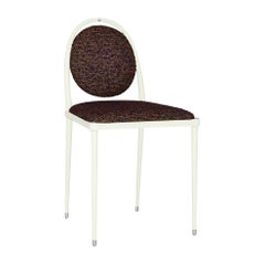 ‘Balzaretti’ Chair in Colorful Textured Fabric, Alpaca, Wool and Mohair