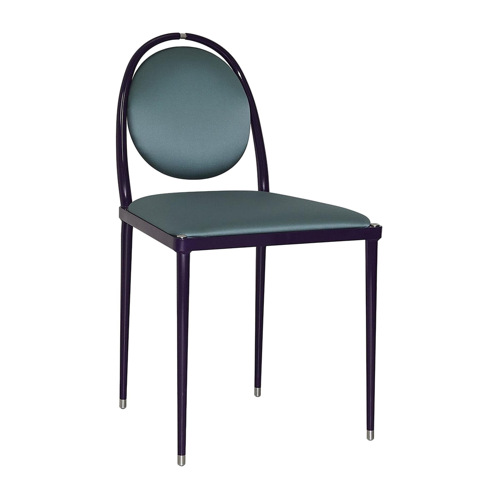 ‘Balzaretti’ Chair in Petrolio Silk