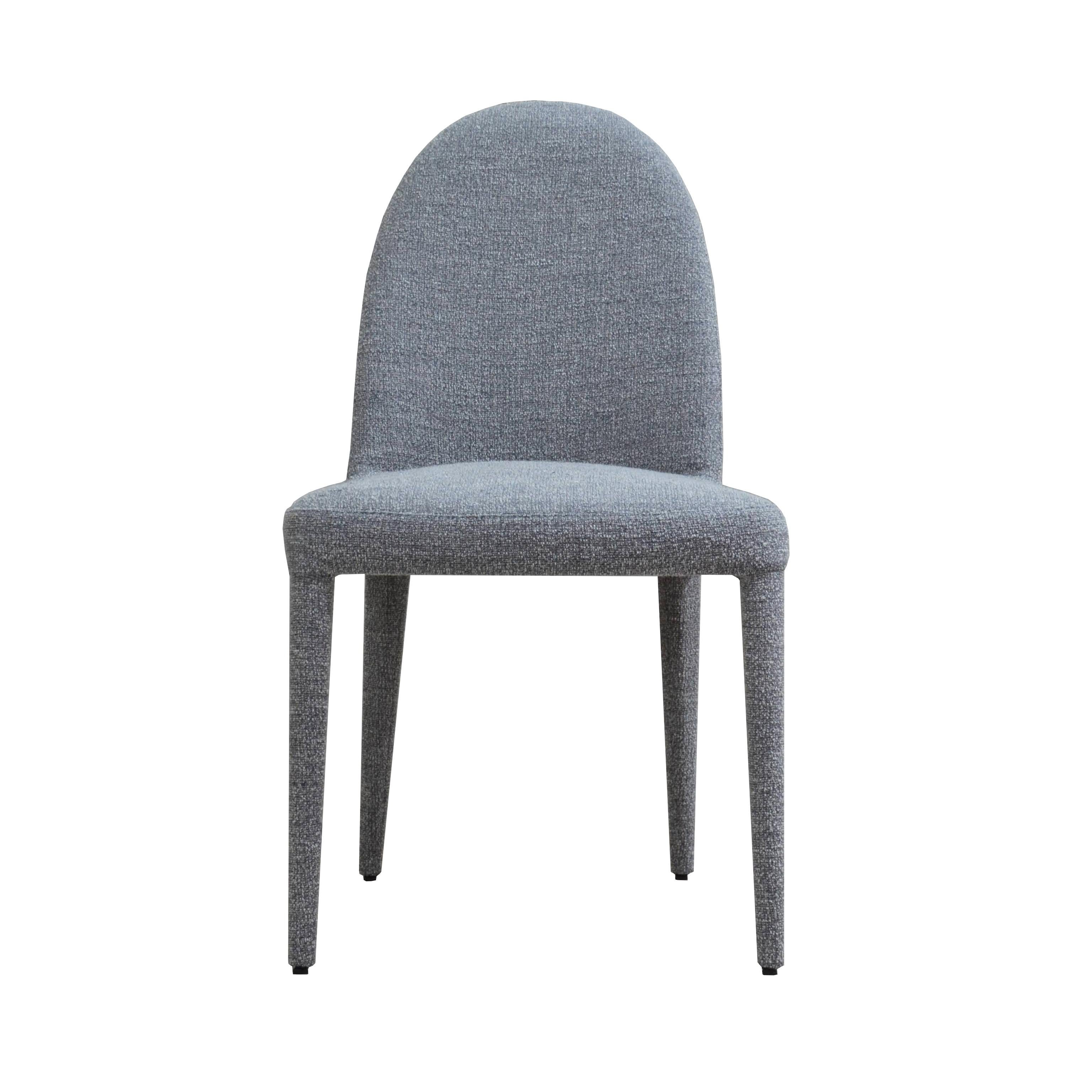 Modern ‘Balzaretti’ Xl Contemporary Upholstered Dining Chair in Grey Fabric For Sale