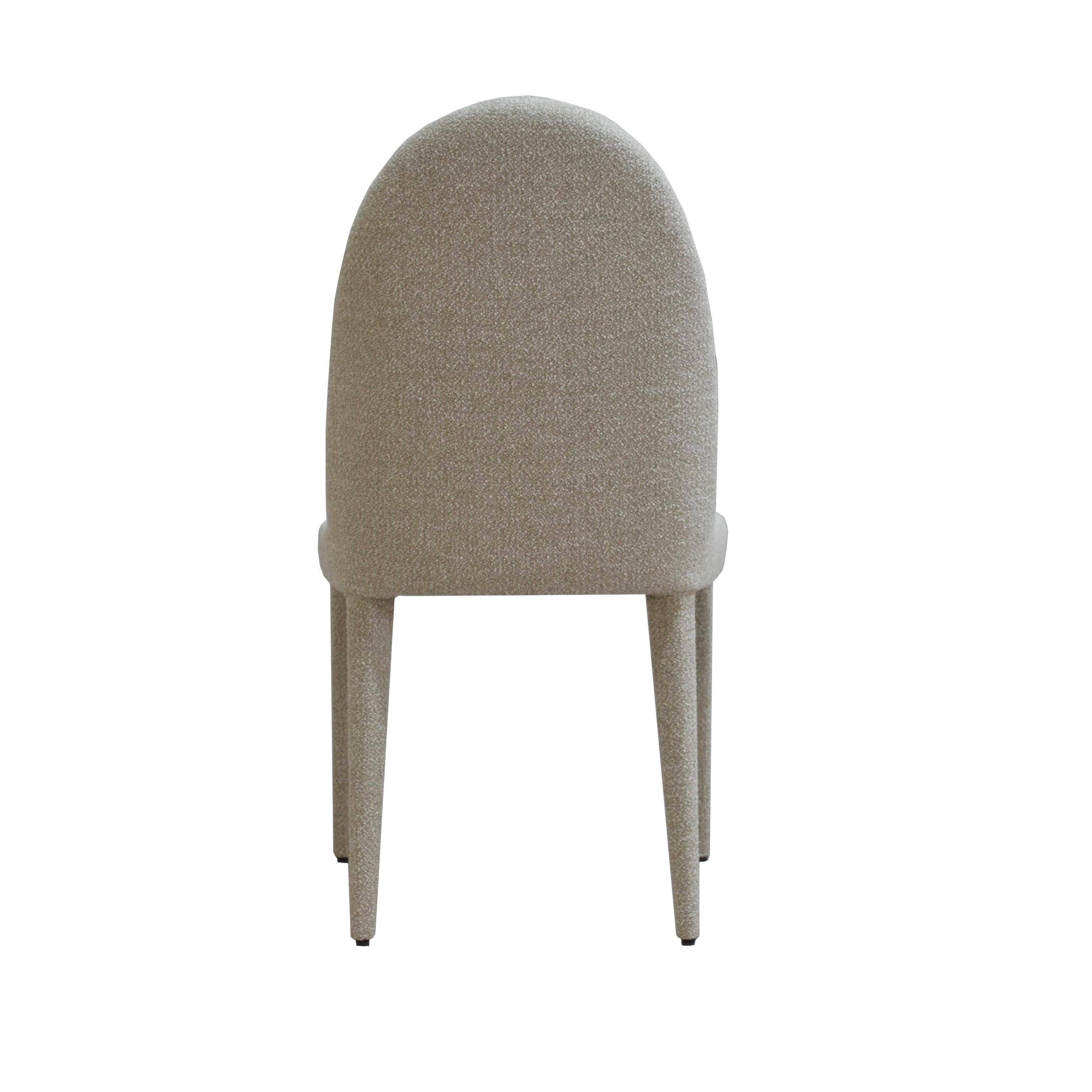 Modern Balzaretti XL Contemporary Upholstered Dining Chair in Torri Lana Boemian Fabric For Sale