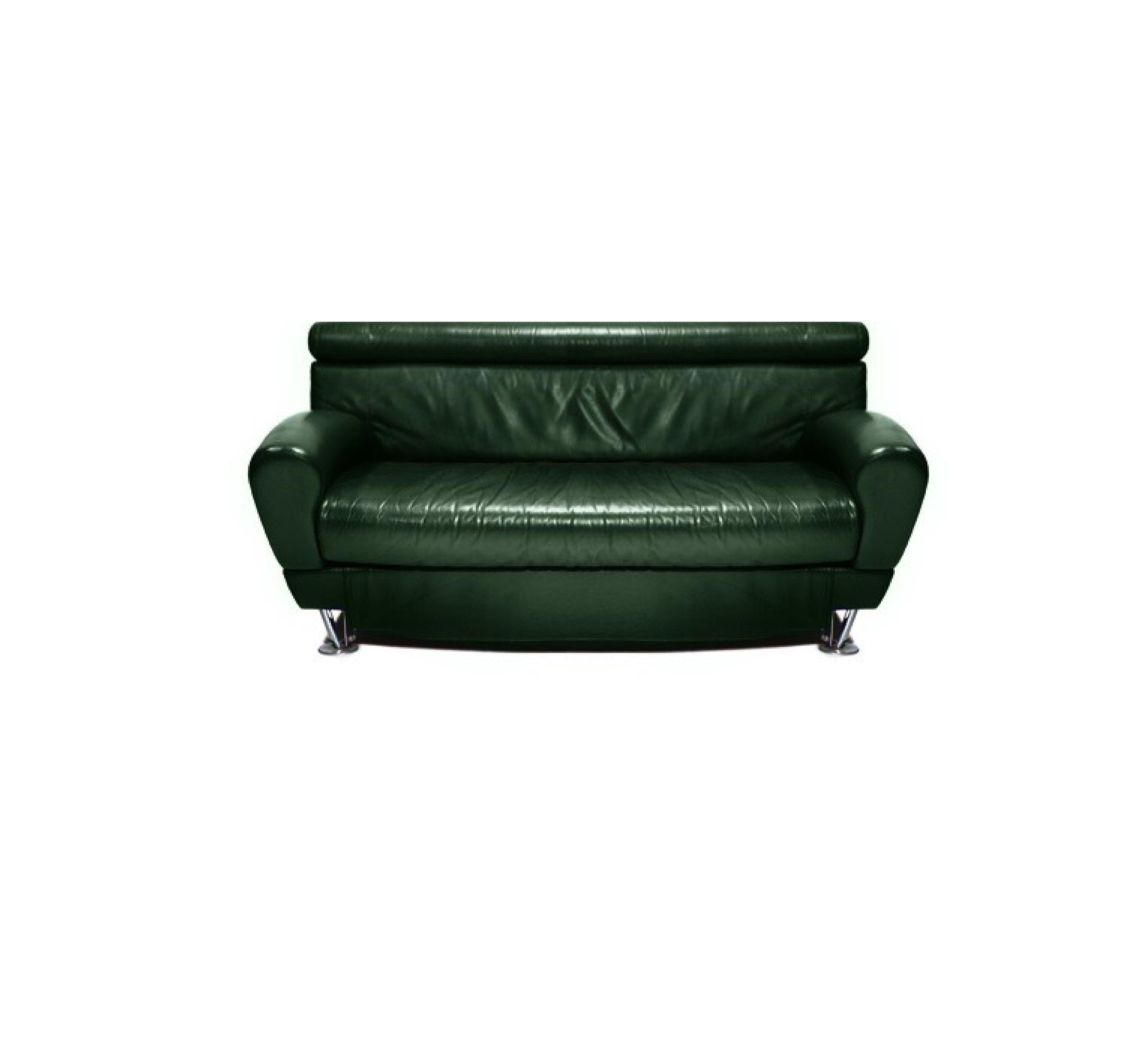 Italian Balzo Forest Green Leather Loveseat Massimo Iosa Ghini Moroso 1987 Memphis