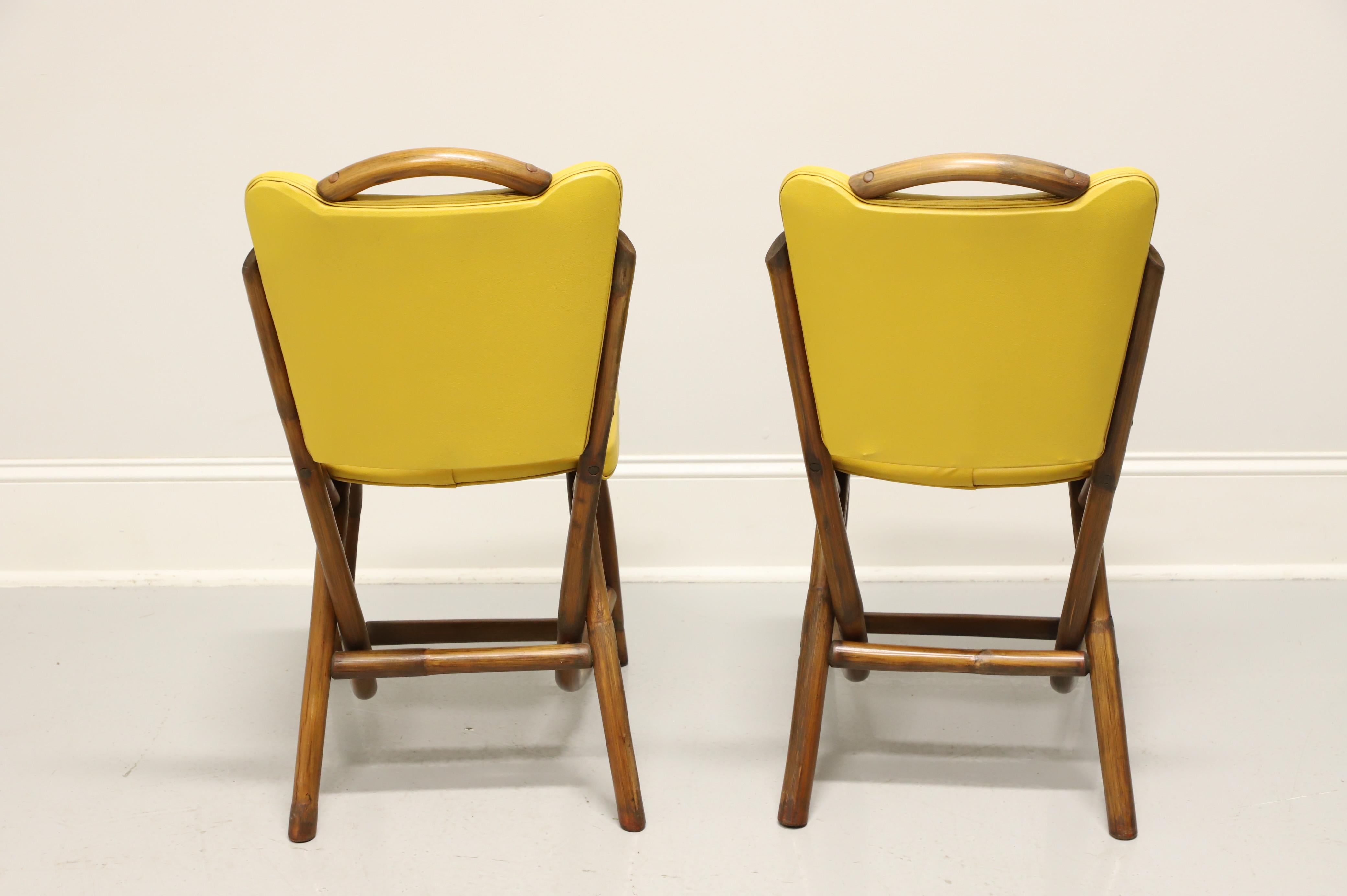 American BAM-TAN 1960's Rattan Dining Side Chairs - Pair B For Sale