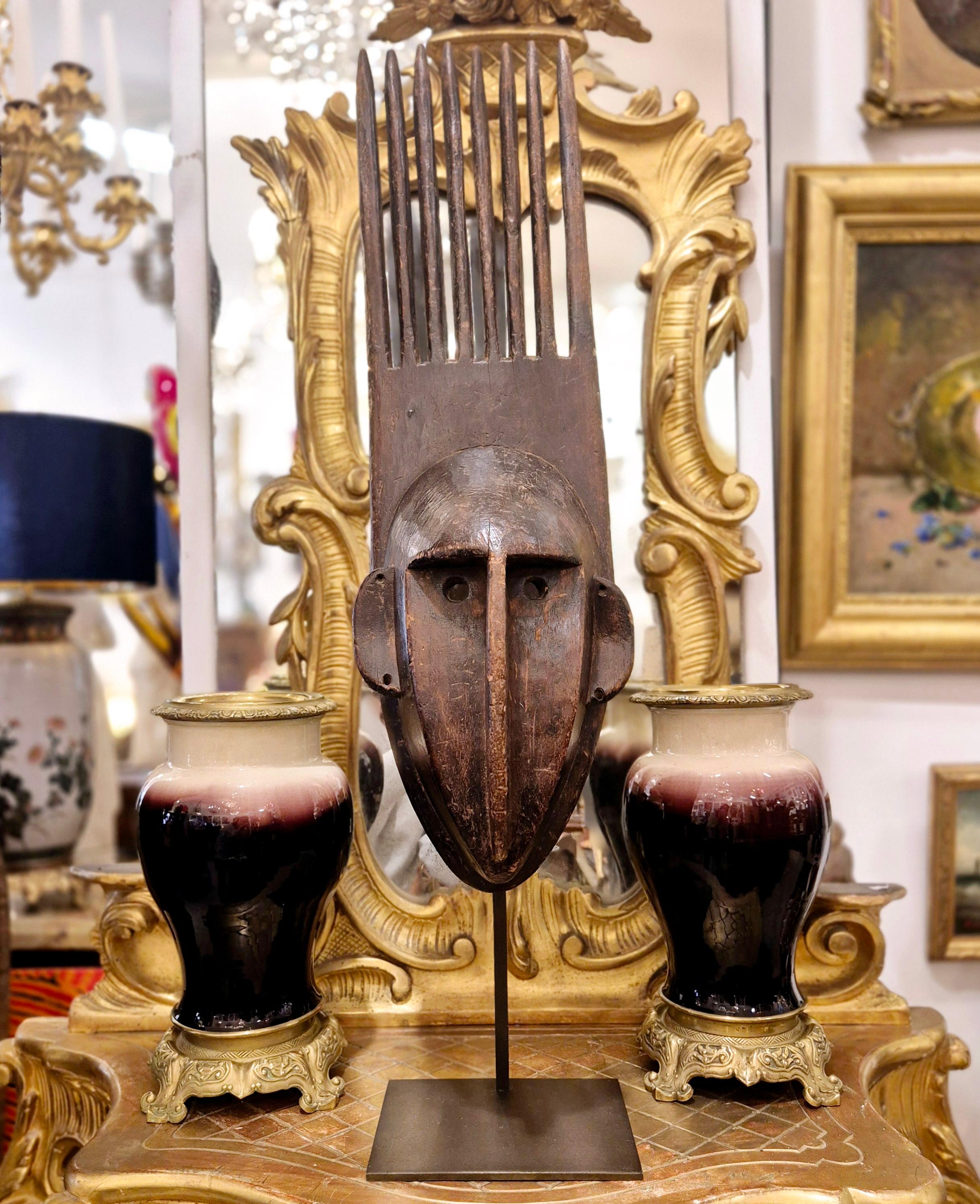Maschera Bamana N'tomo, Mali, XX secolo In condizioni buone in vendita a NICE, FR