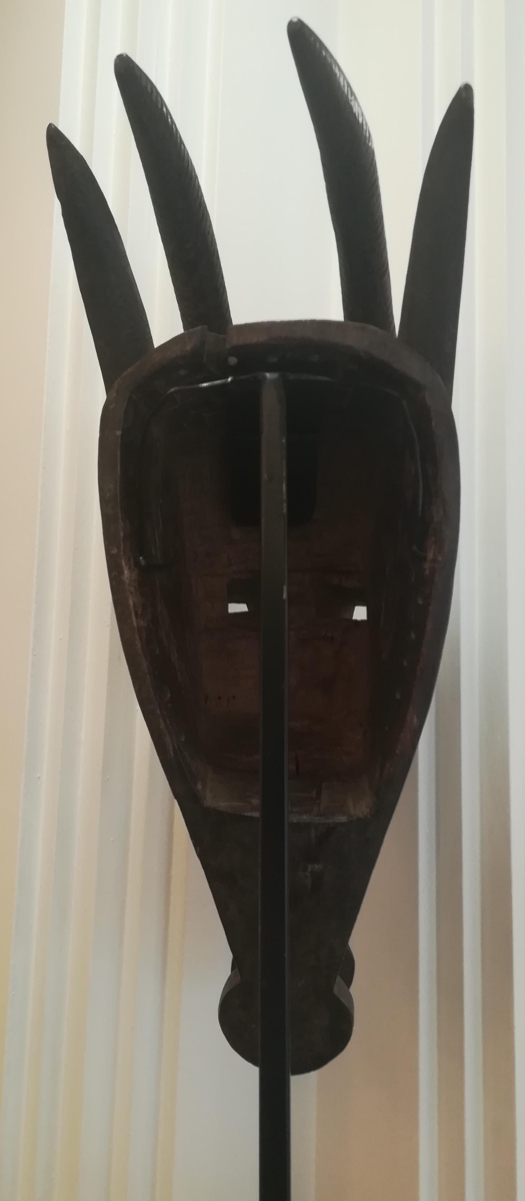 Wood Bambara Buffalo Head  Bambara Mask, Mali, End of the 19th Century