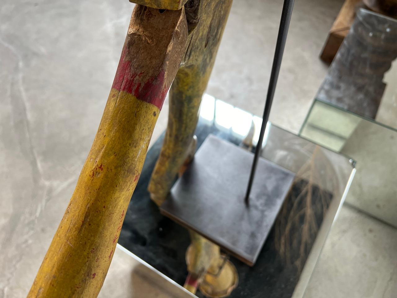Figura de marioneta bambara, arte tribal africano, hacia 1950 en venta 7