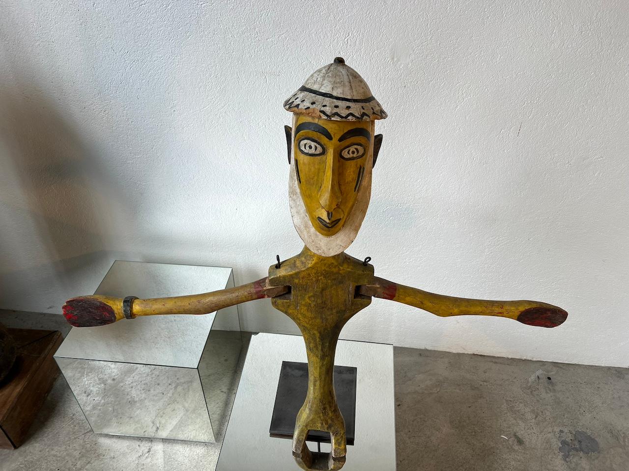 Mid-20th Century Bambara puppet figurine, African tribal art, circa 1950 For Sale