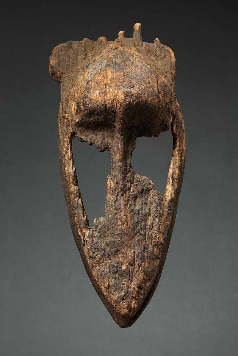 Malian Weathered Archaic Bambara Wood Mask Fragment, Mali, Africa, Early 20th C. For Sale