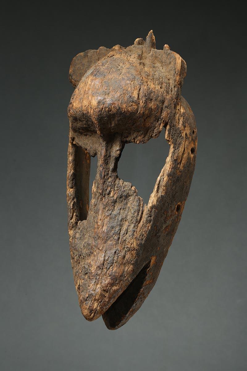 Weathered Archaic Bambara Wood Mask Fragment, Mali, Africa, Early 20th C. In Distressed Condition For Sale In Point Richmond, CA